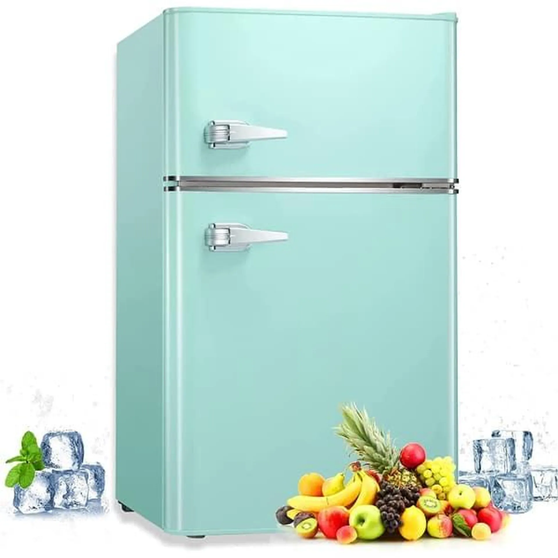 3.2 CU FT Compact Mini Refrigerator Separate Freezer, Small Fridge