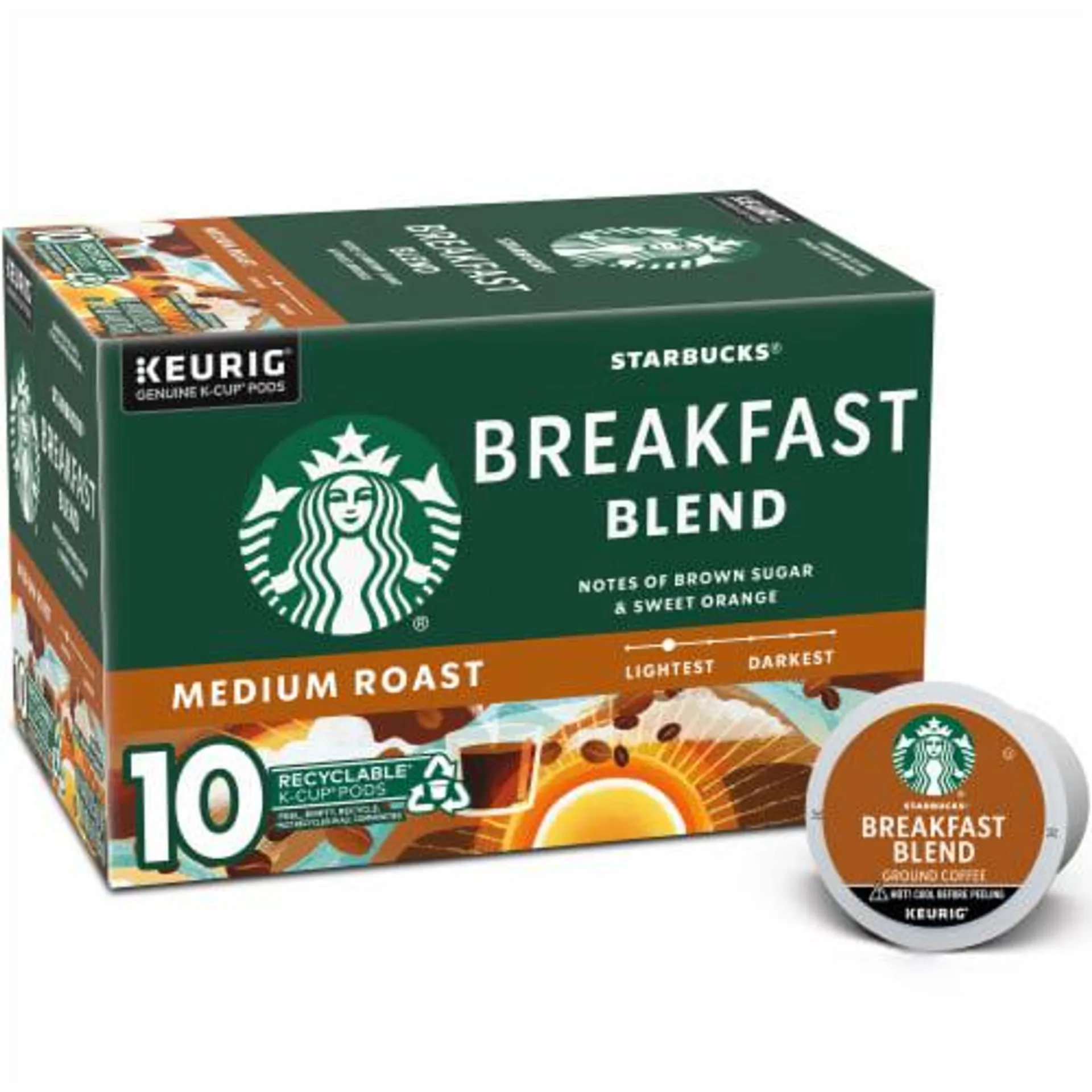 Starbucks® Breakfast Blend Medium Roast Coffee K-Cup Pods