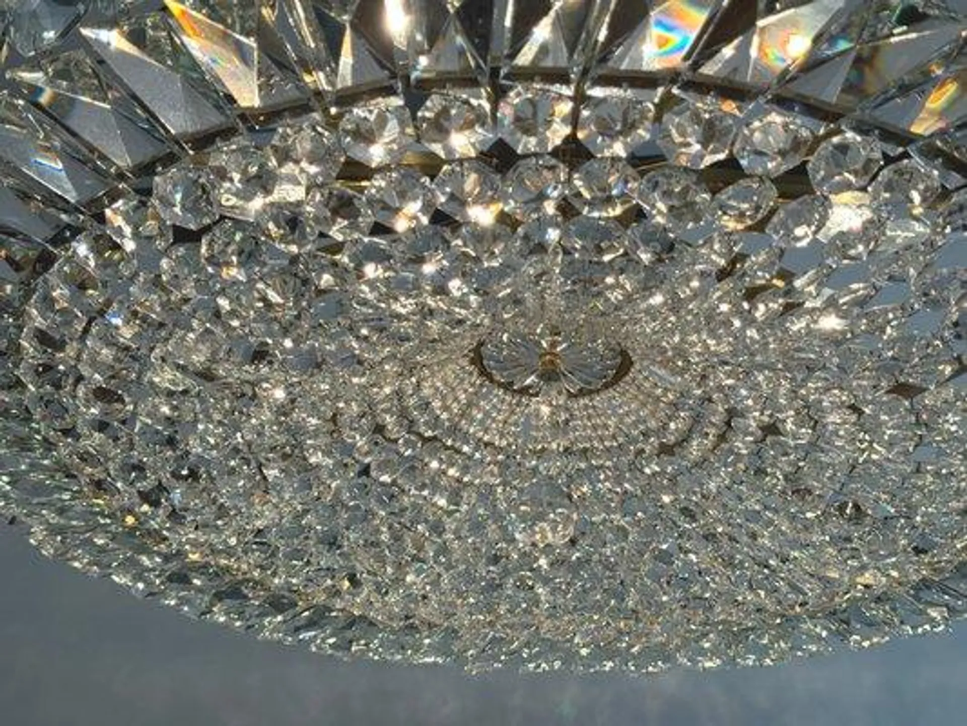 Large Crystal & Brass Chandelier from Bakalowits & Söhne, 1950s