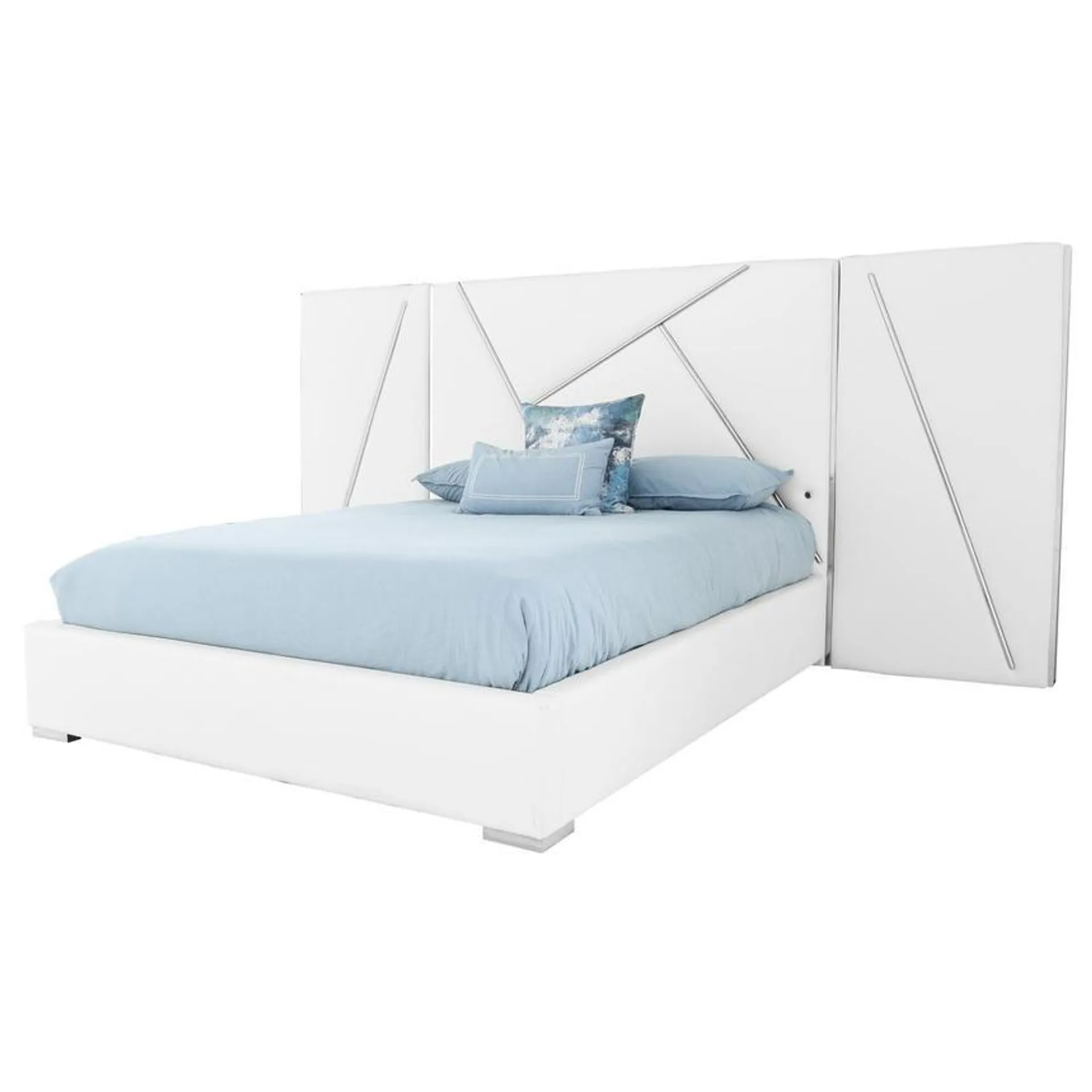 King Platform Bed w/Side Panels