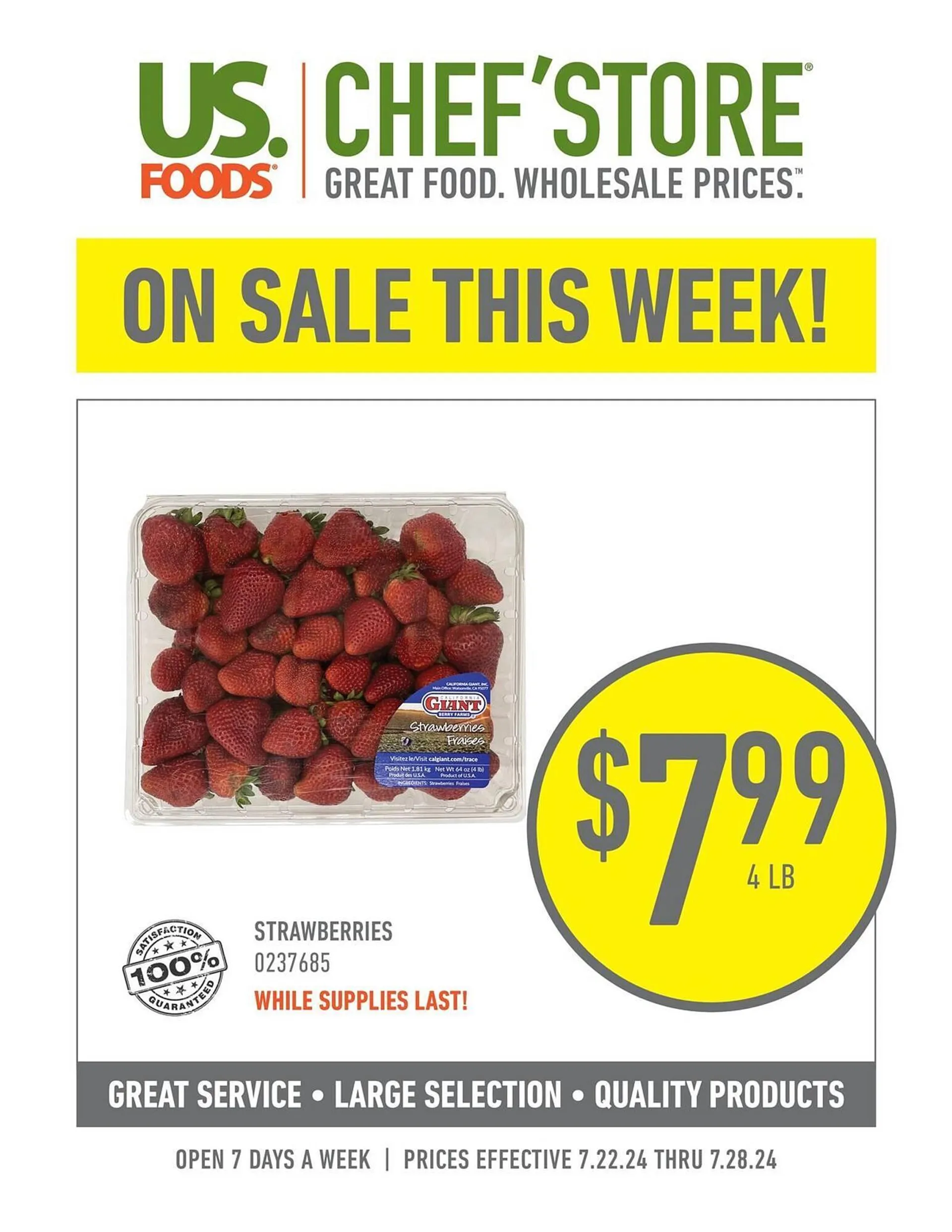 US Foods Chefs Store Weekly Ad - 1