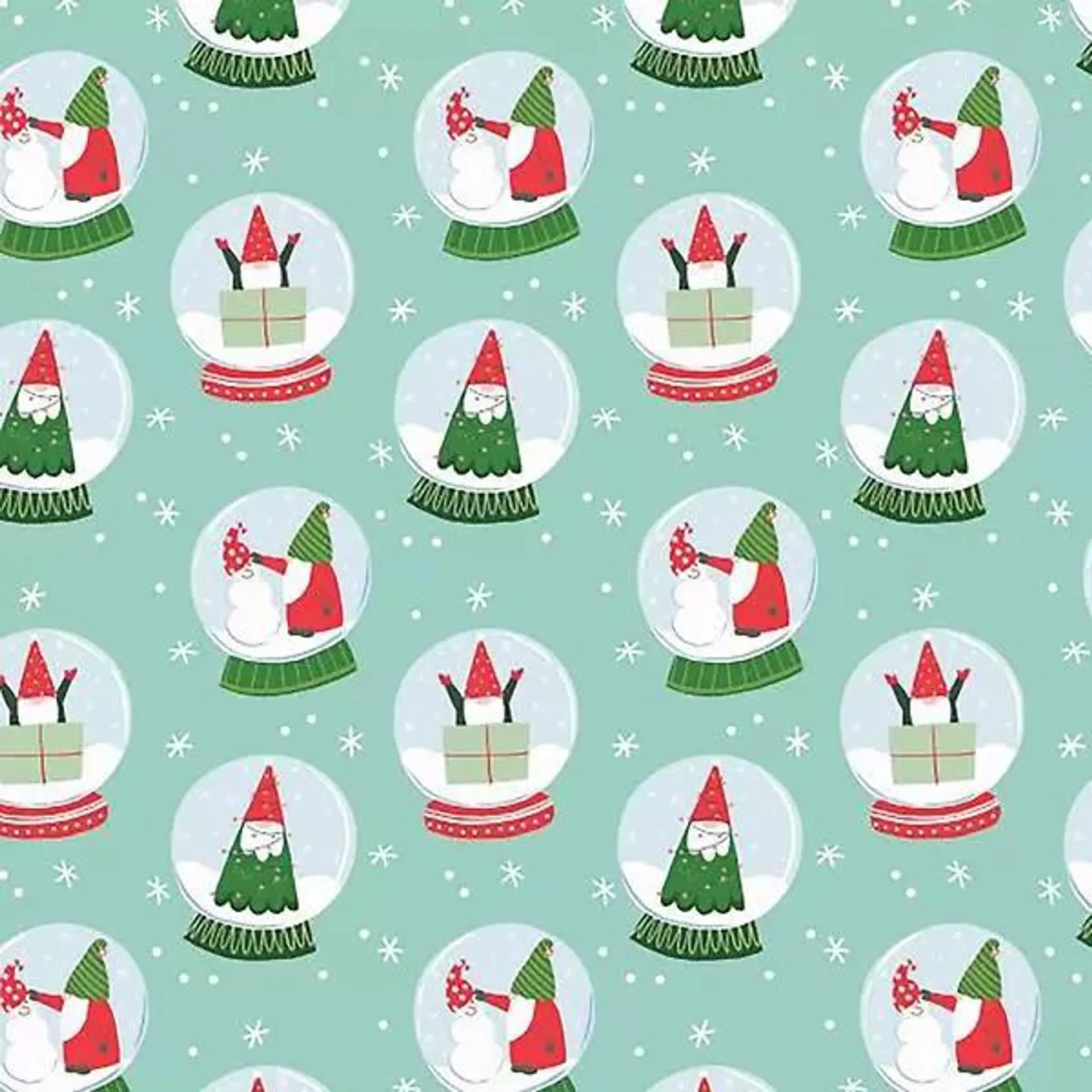 Mara-Mi Gnome Snowglobes Wrapping Paper