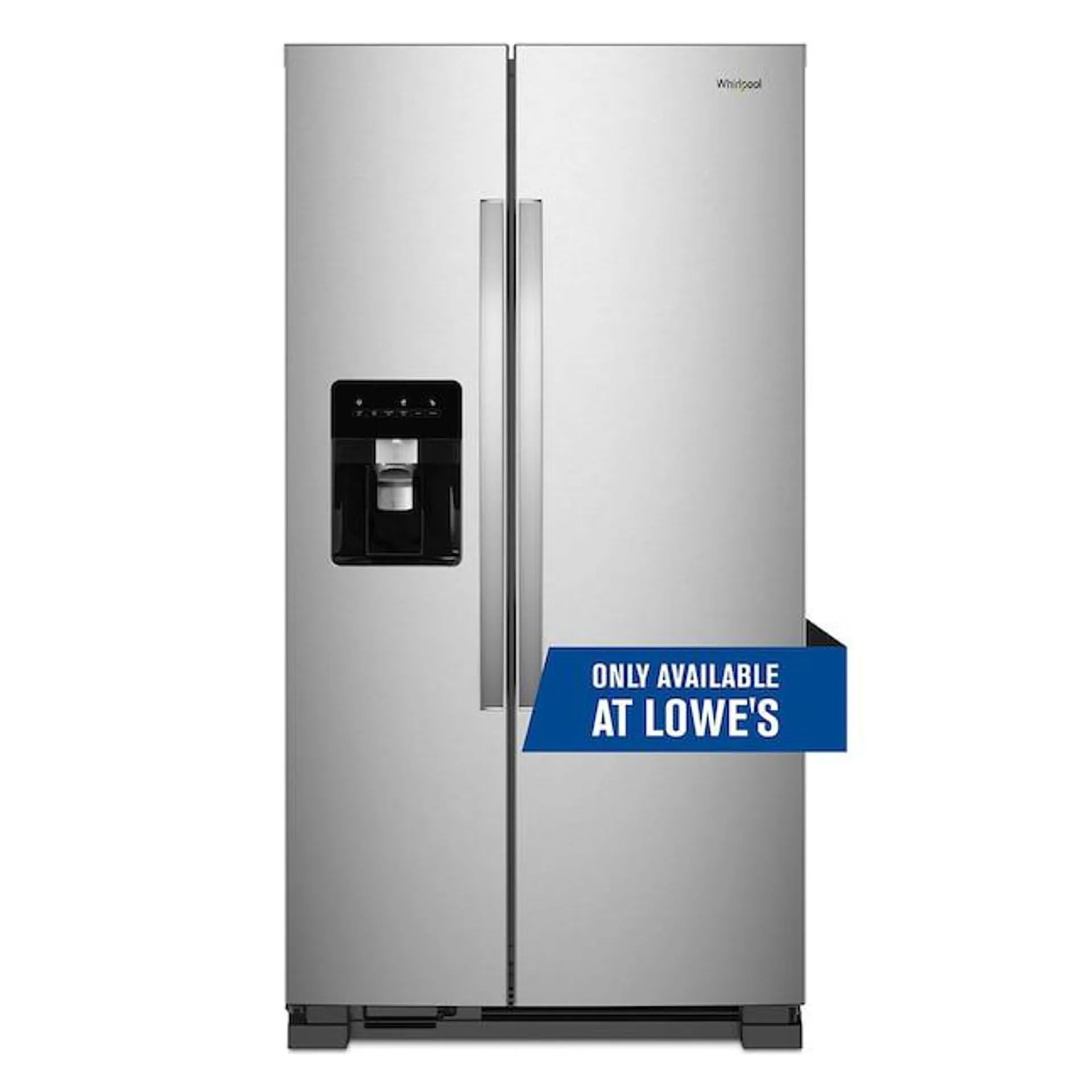 Whirlpool 24.6-cu ft Side-by-Side Refrigerator with Ice Maker, Water and Ice Dispenser (Fingerprint Resistant Stainless Steel)