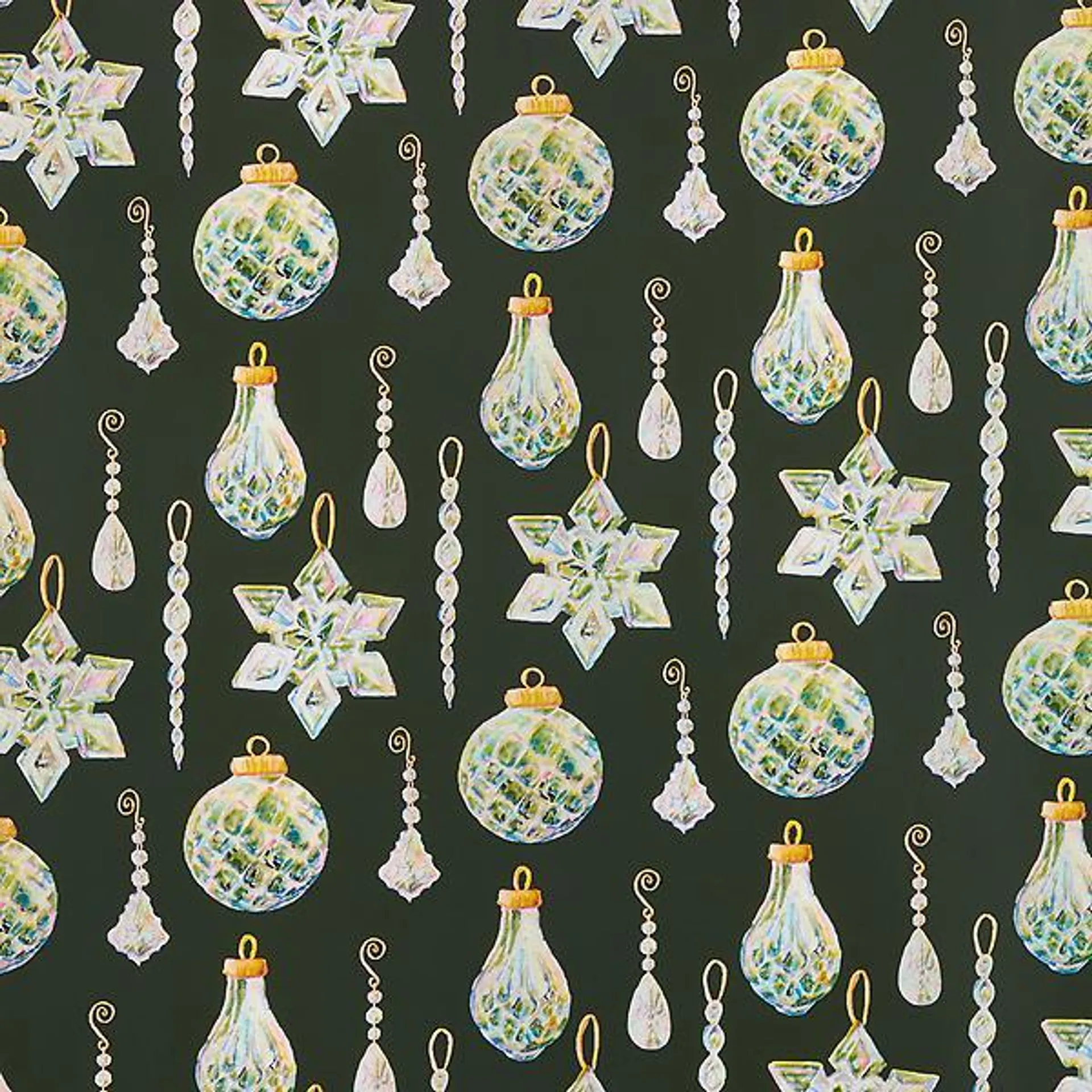 Taylor Paladino Crystal Ornaments Wrapping Paper