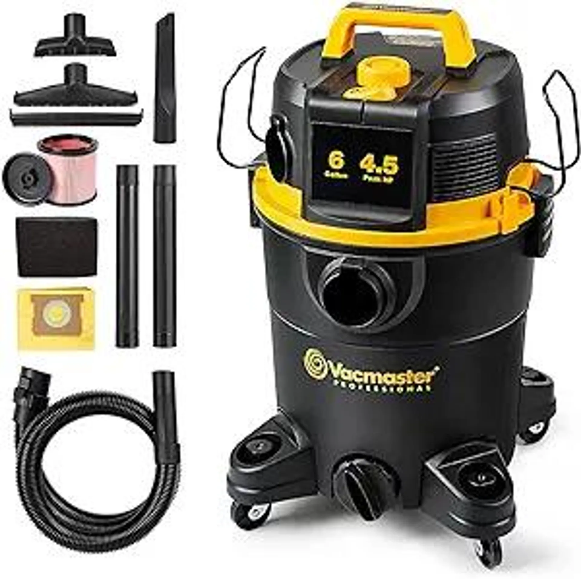 Vacmaster VDK611PF 0201 6-Gallon Wet/Dry Shop Vacuum with Filter Cleaning System