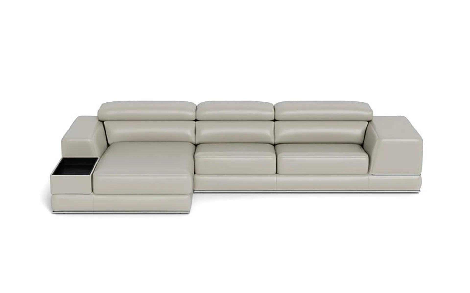 Lorenzo Left Sectional Sofa Light Gray