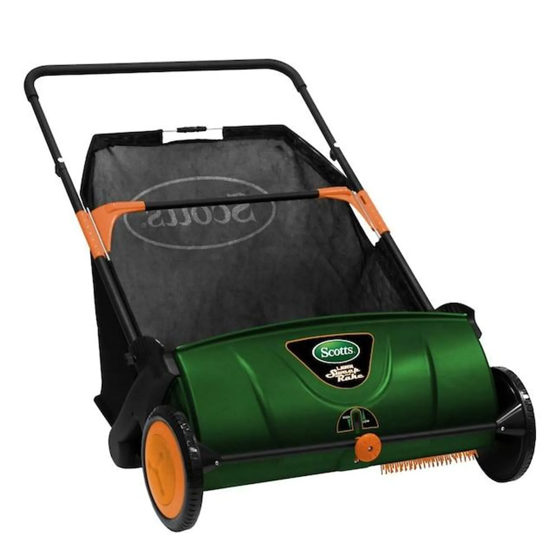 Scotts 26-Inch Walk Behind Push Lawn Sweeper - Leaf & Grass Clipping Sweeper - Easy to Use & Sturdy - Ideal for Lawn, Patio, Yard, Sidewalk, Driveway