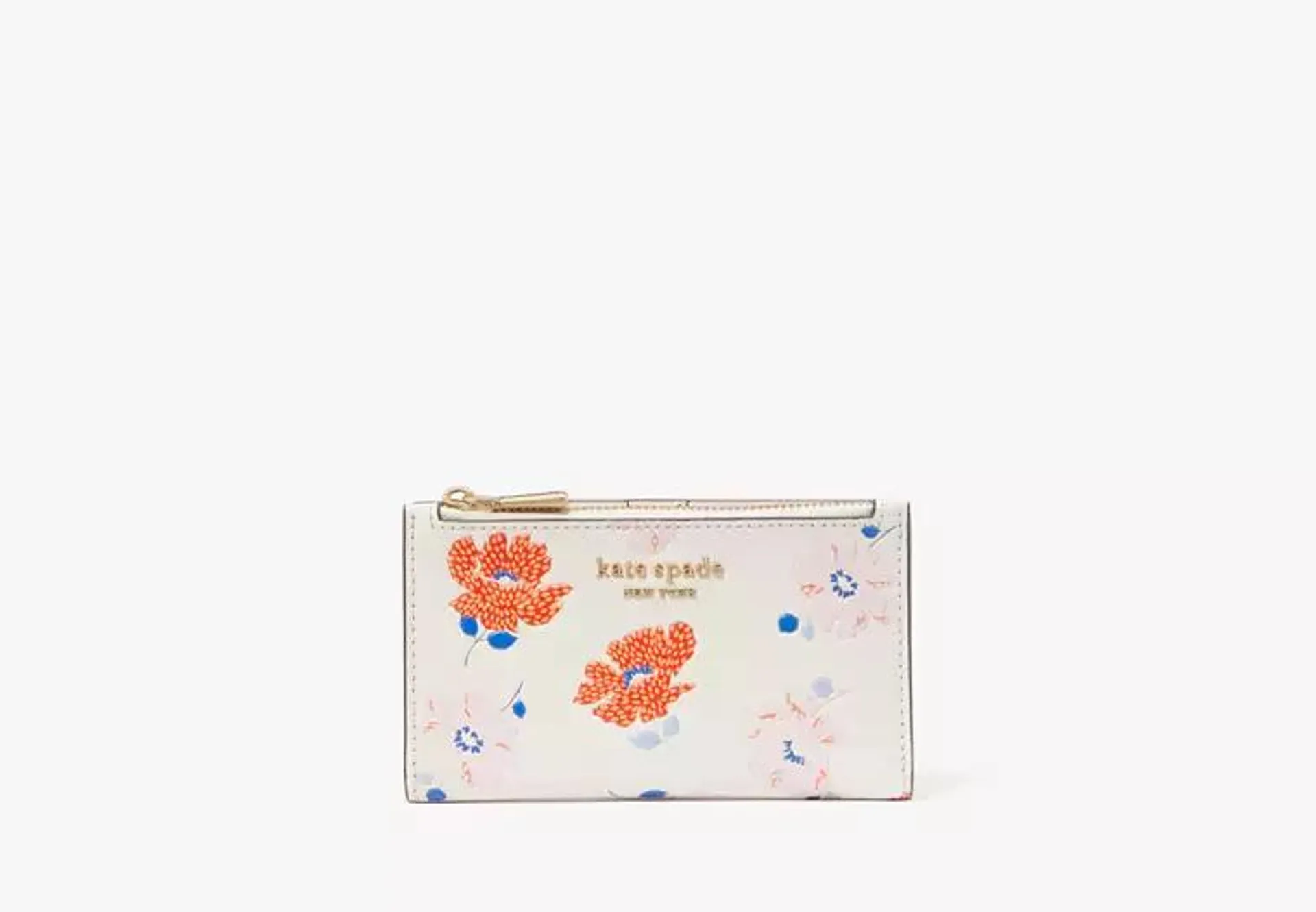 Morgan Dotty Floral Embossed Small Slim Bifold Wallet