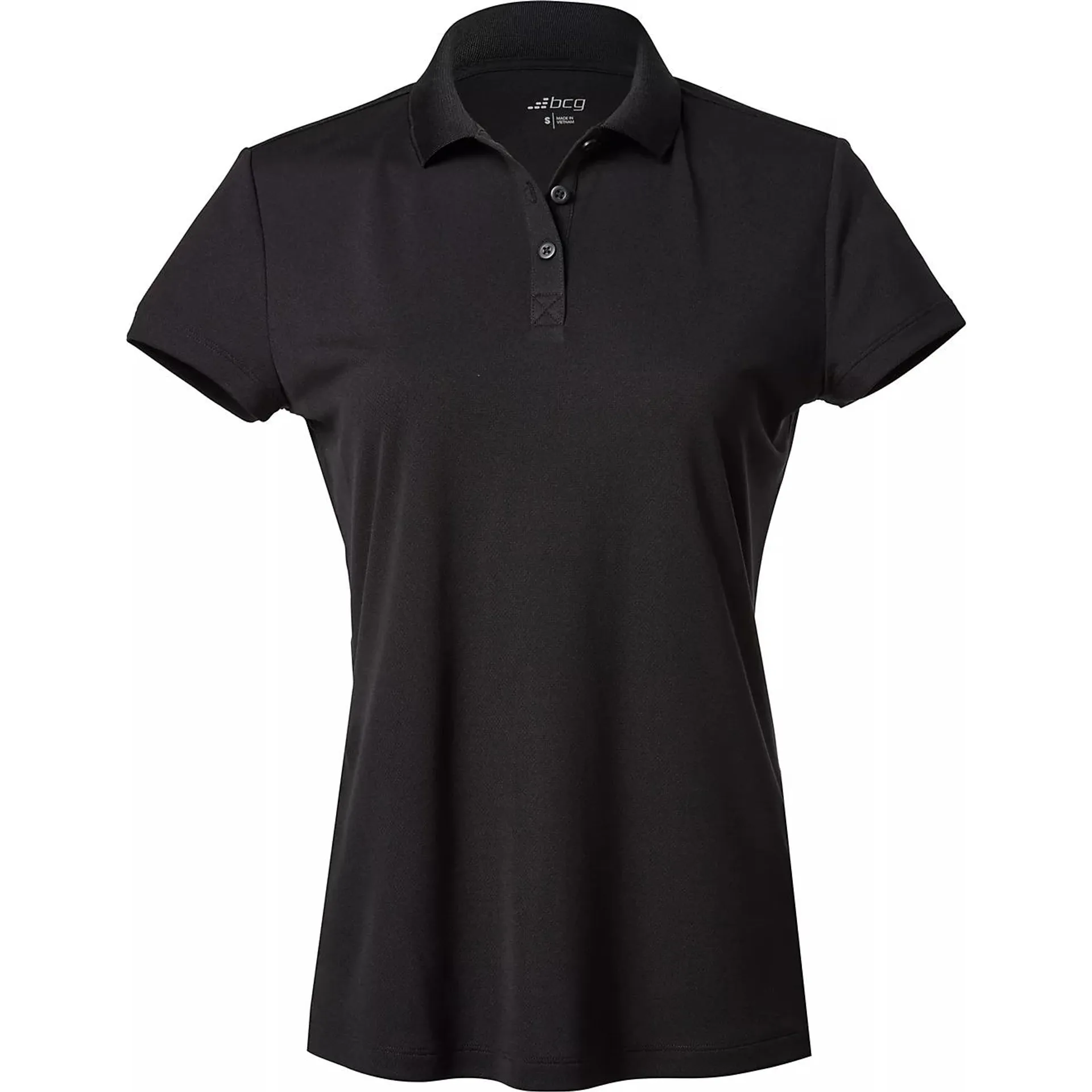 BCG Women's Tennis Solid Short Sleeve Polo Shirt