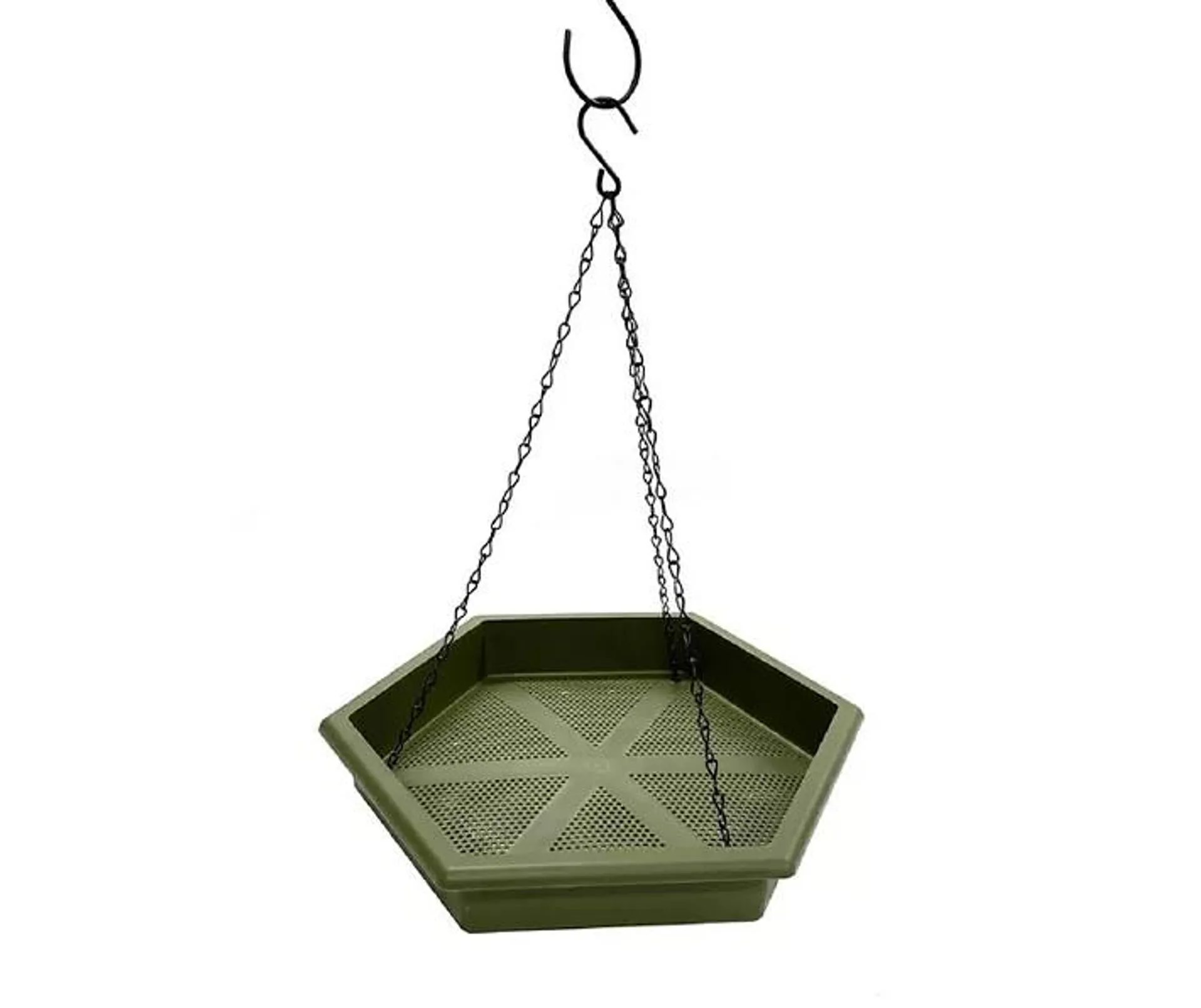 Green Plastic Bird Feeder Tray