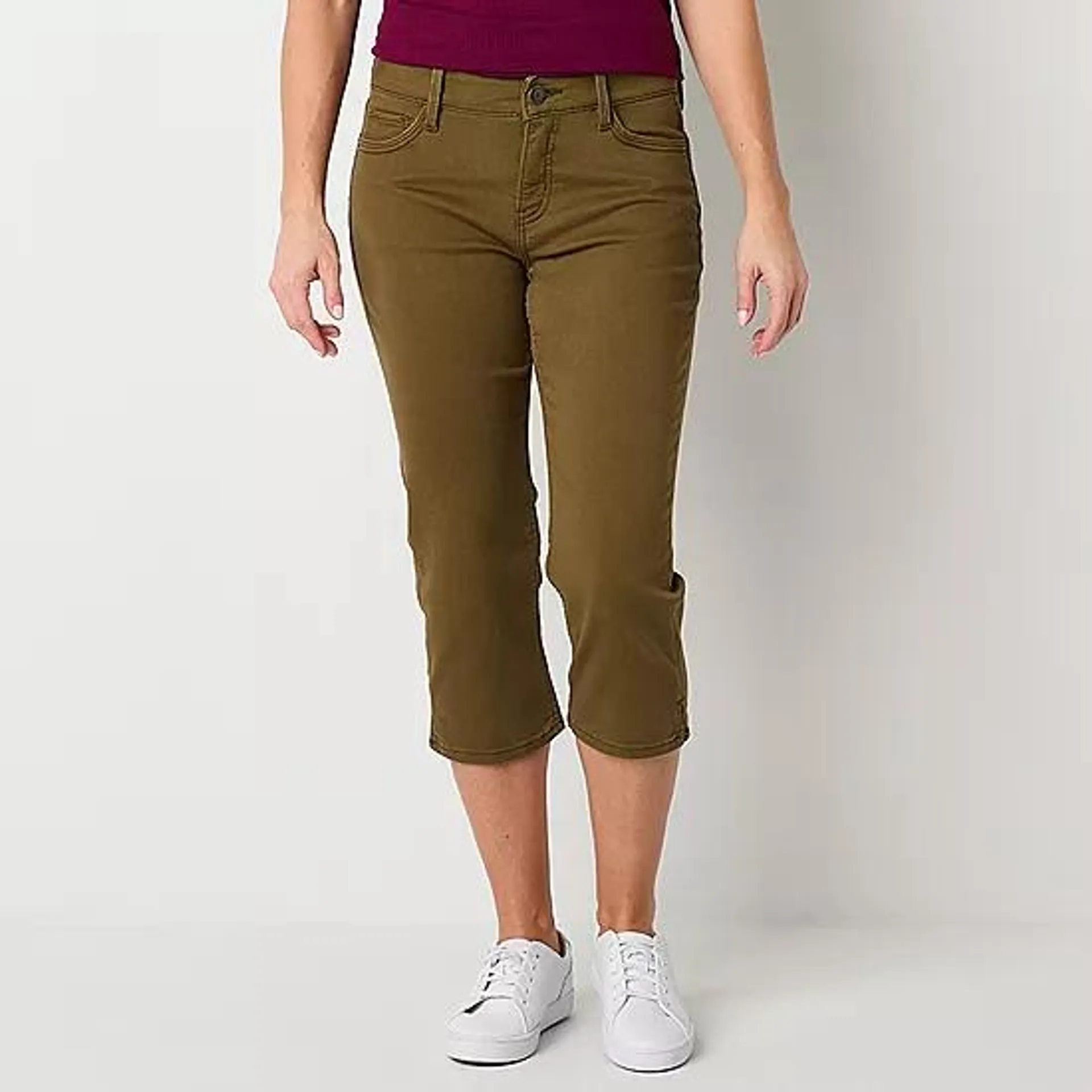 Liz Claiborne Sara Mid Rise Cropped Pants