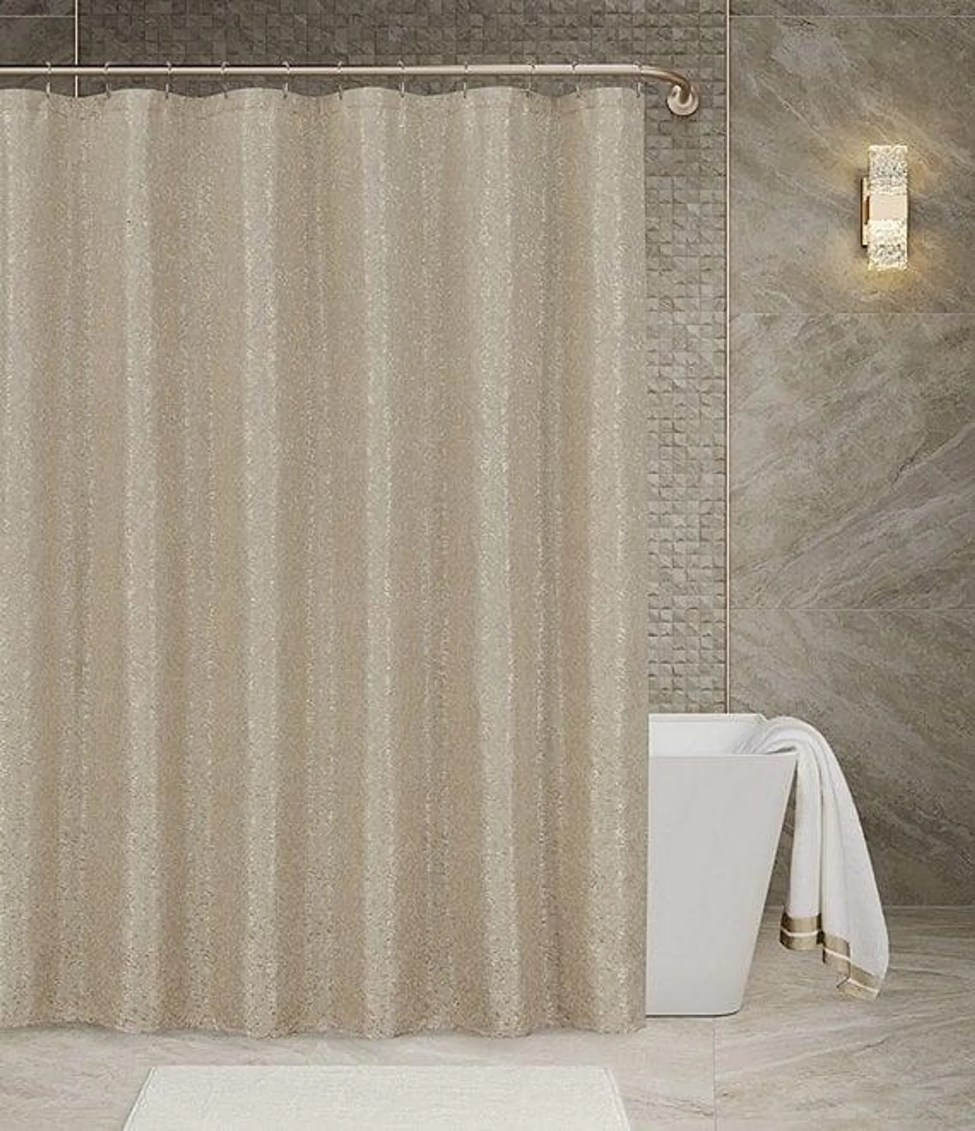 Radiance Woven Jacquard Shower Curtain