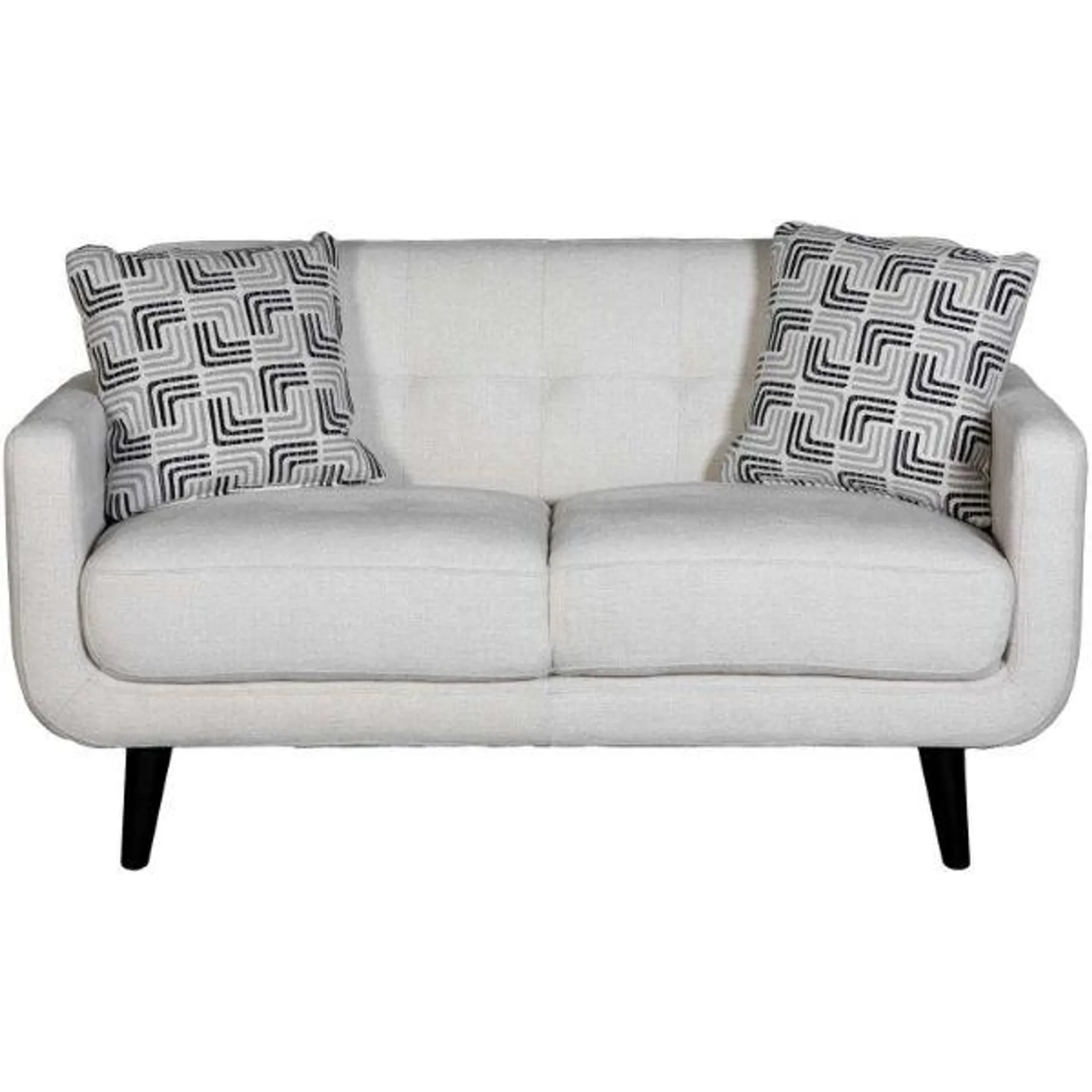 Hadley Ecru Beige Tufted Loveseat