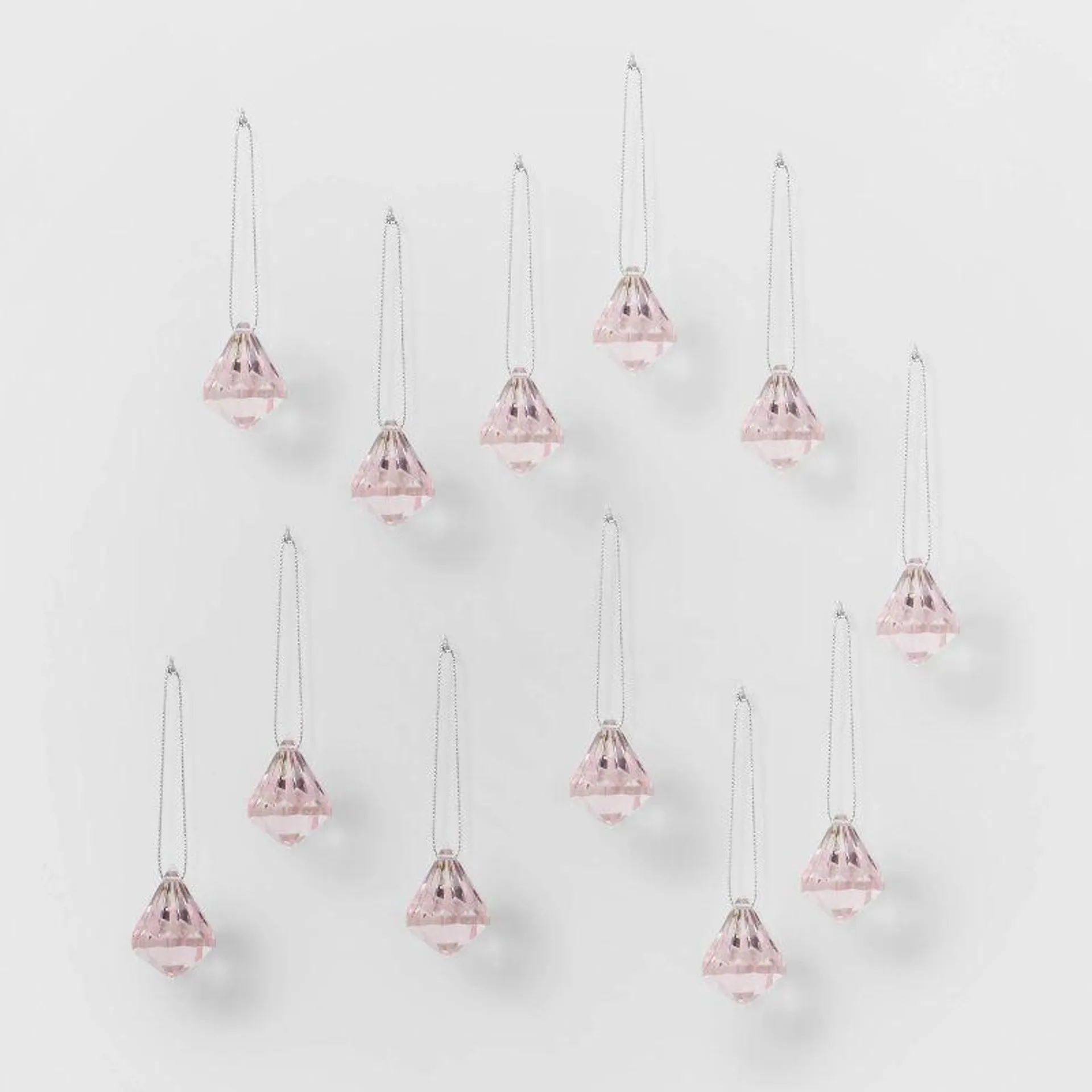 12ct Acrylic Diamond Christmas Ornament Set - Wondershop™