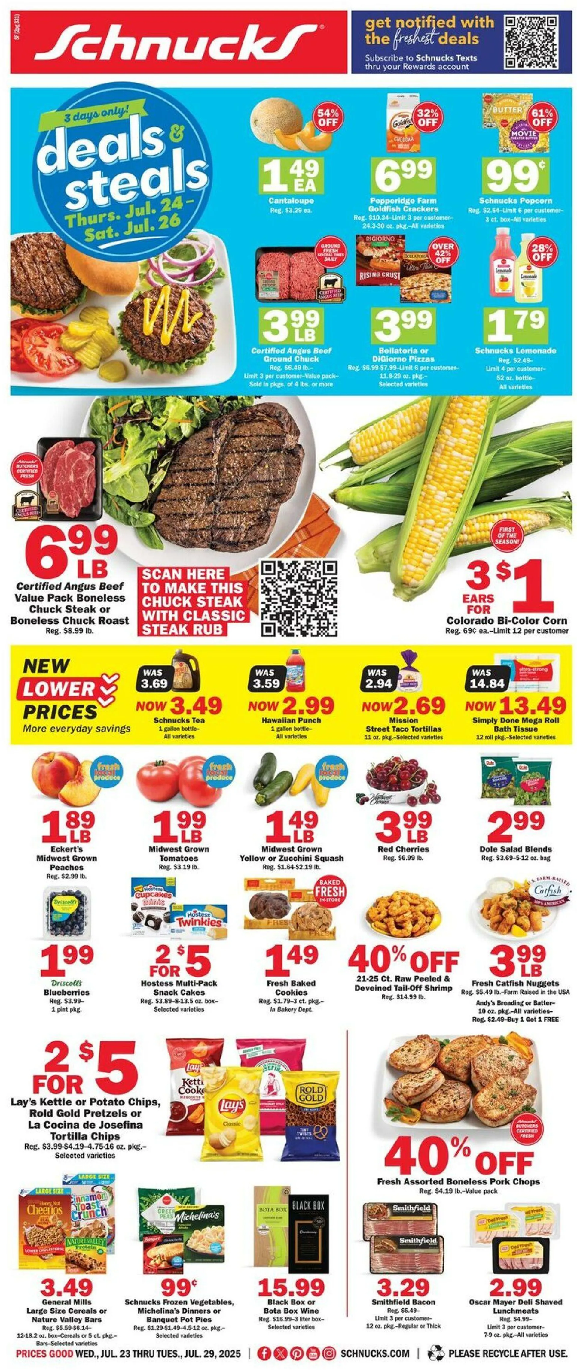 Weekly ad Schnucks Current weekly ad from July 23 to July 29 2025 - Page 1