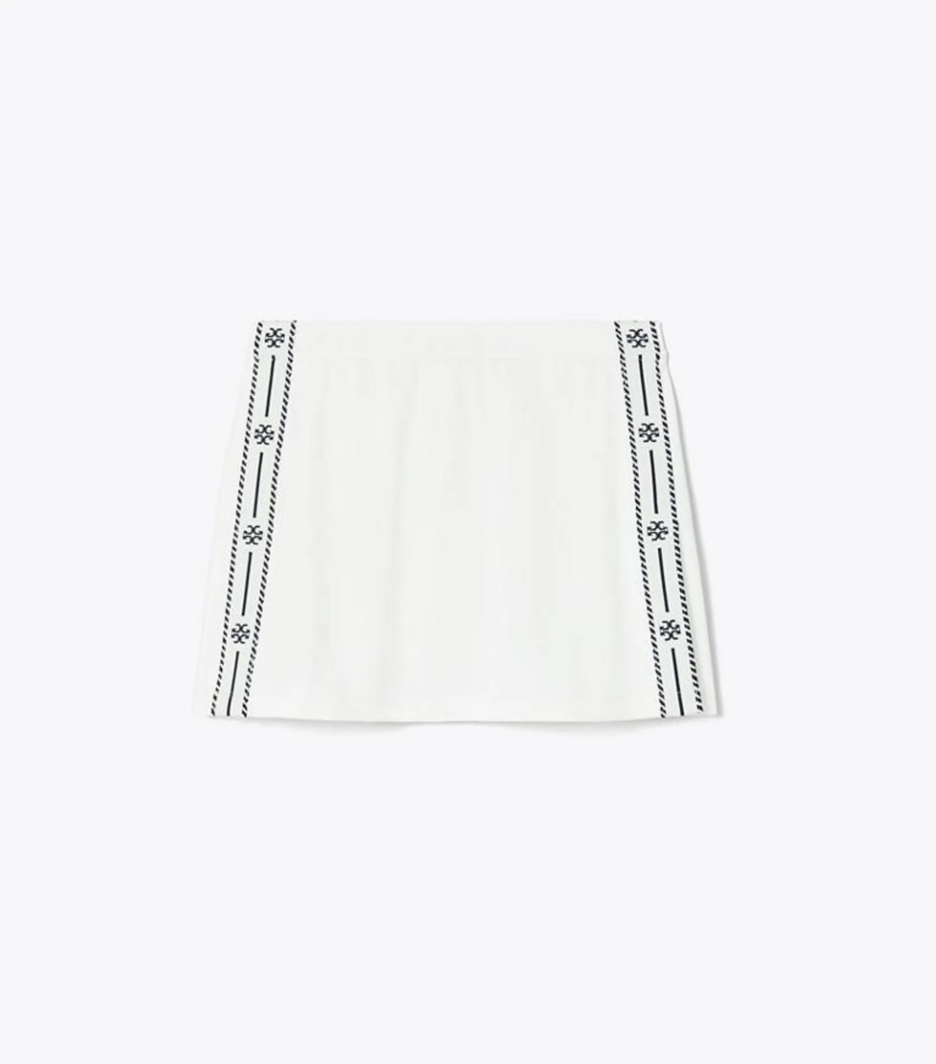 TECH PIQUÉ LOGO STRIPE TENNIS SKIRT