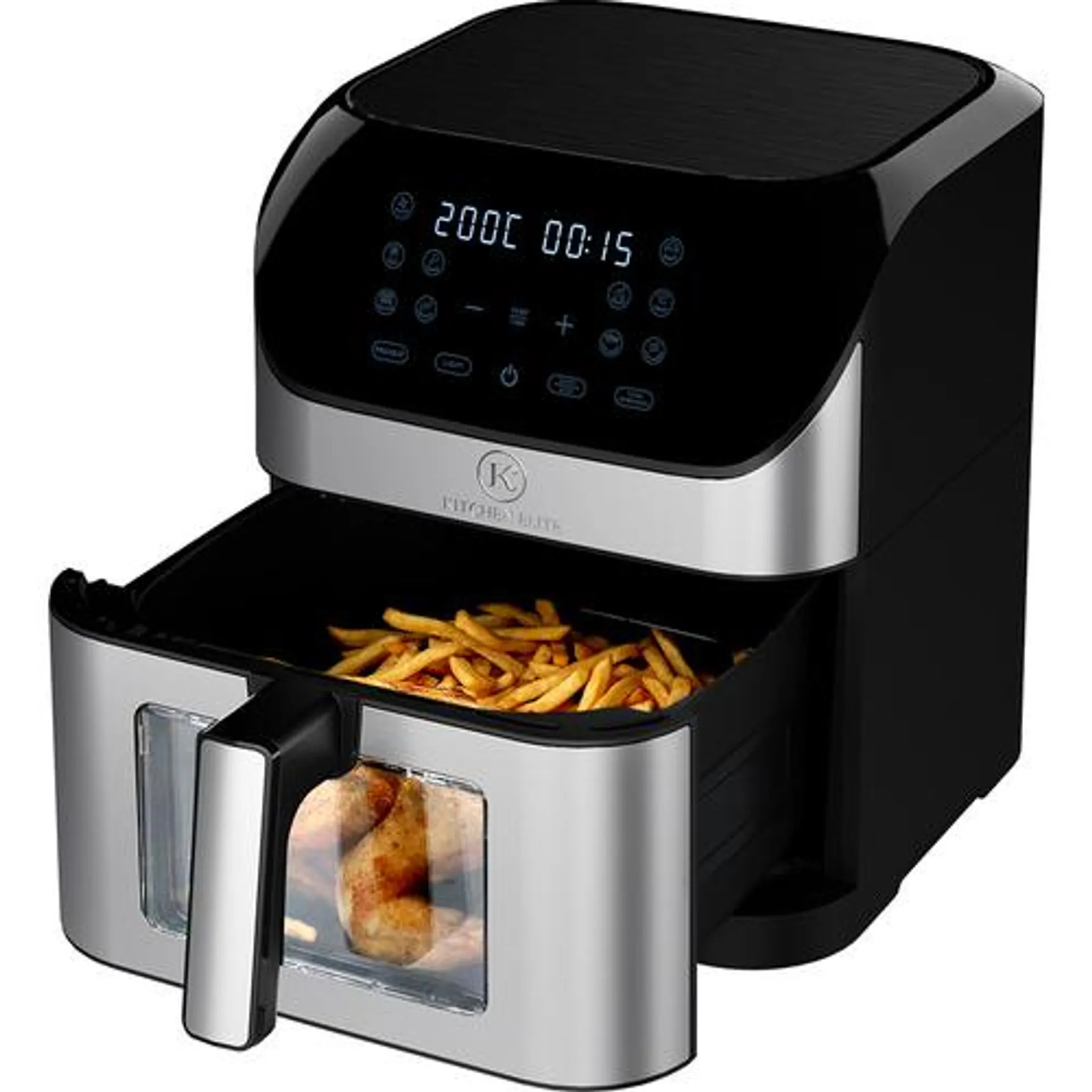 8QT Digital Air Fryer in Stainless Steel with Window
