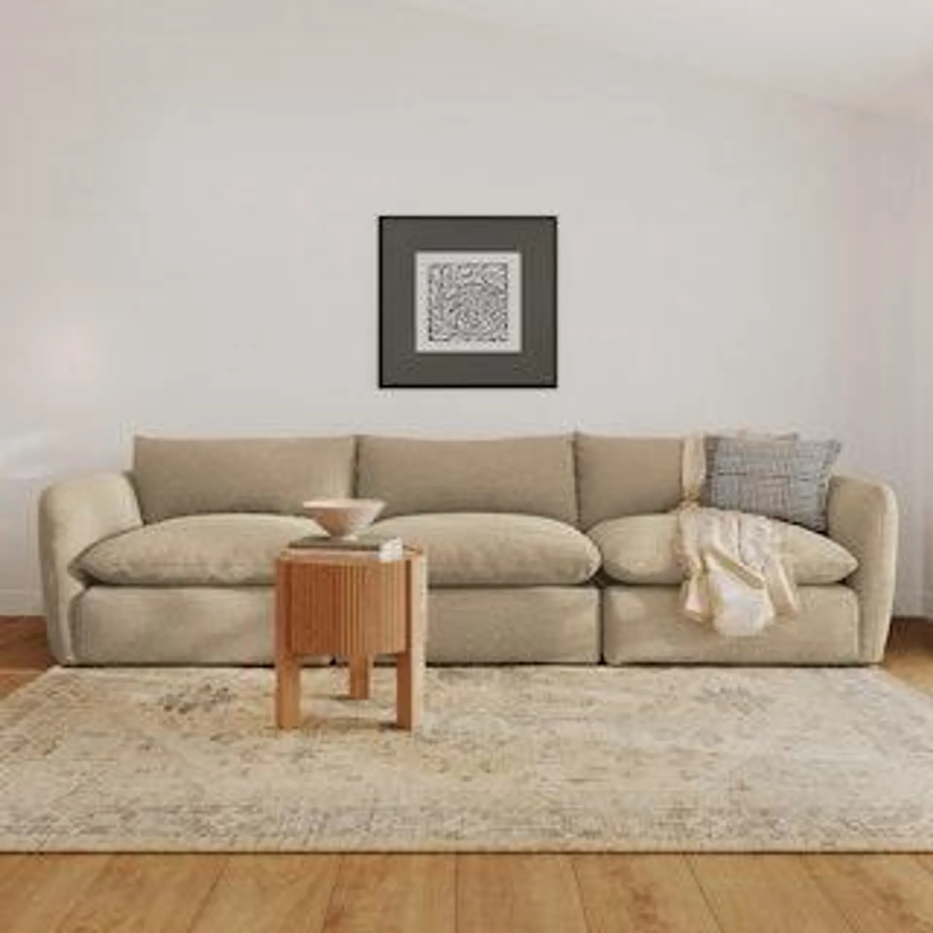 Leigh Silver Taupe 132" Modular Sofa