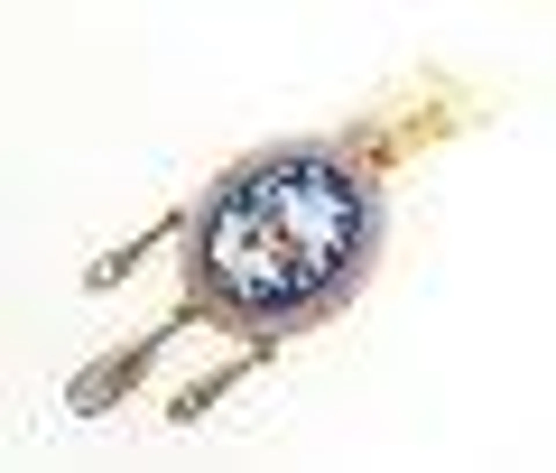 Micromosaic Photo Holder Locket Pendant with Birds
