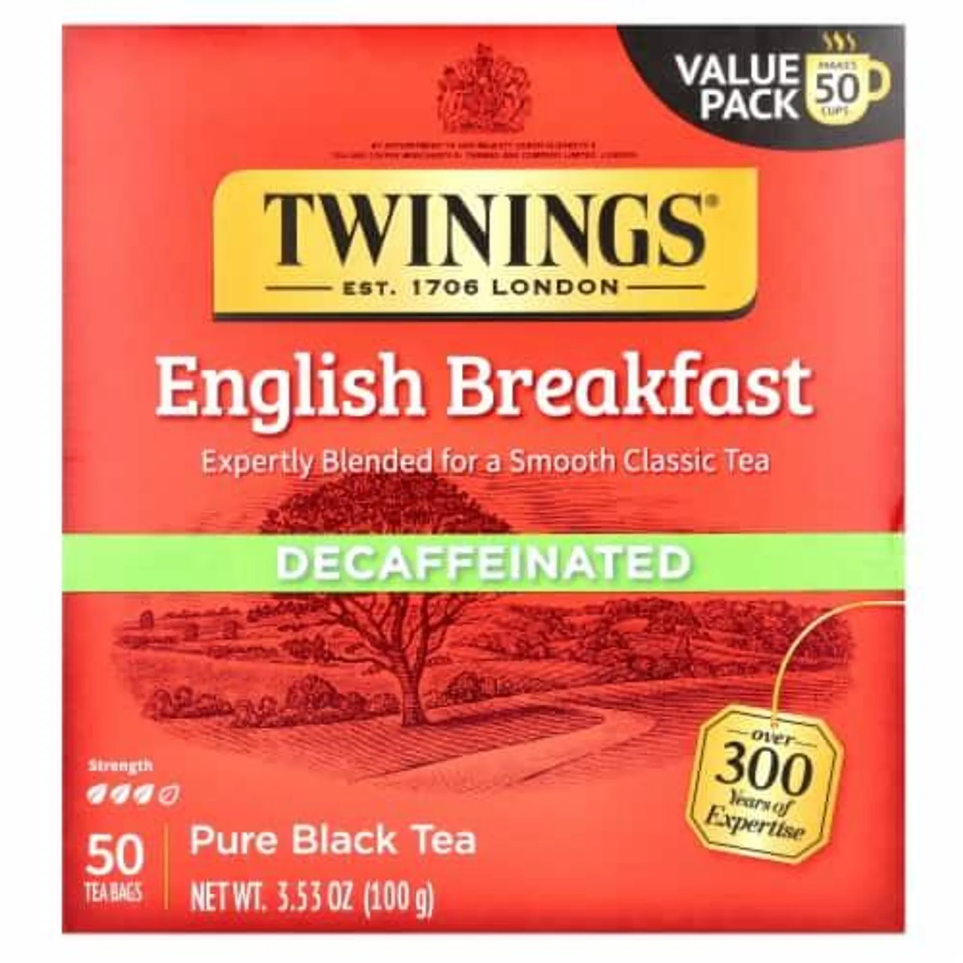 Twinings of London English Breakfast Decaffeinated Black Tea Bags