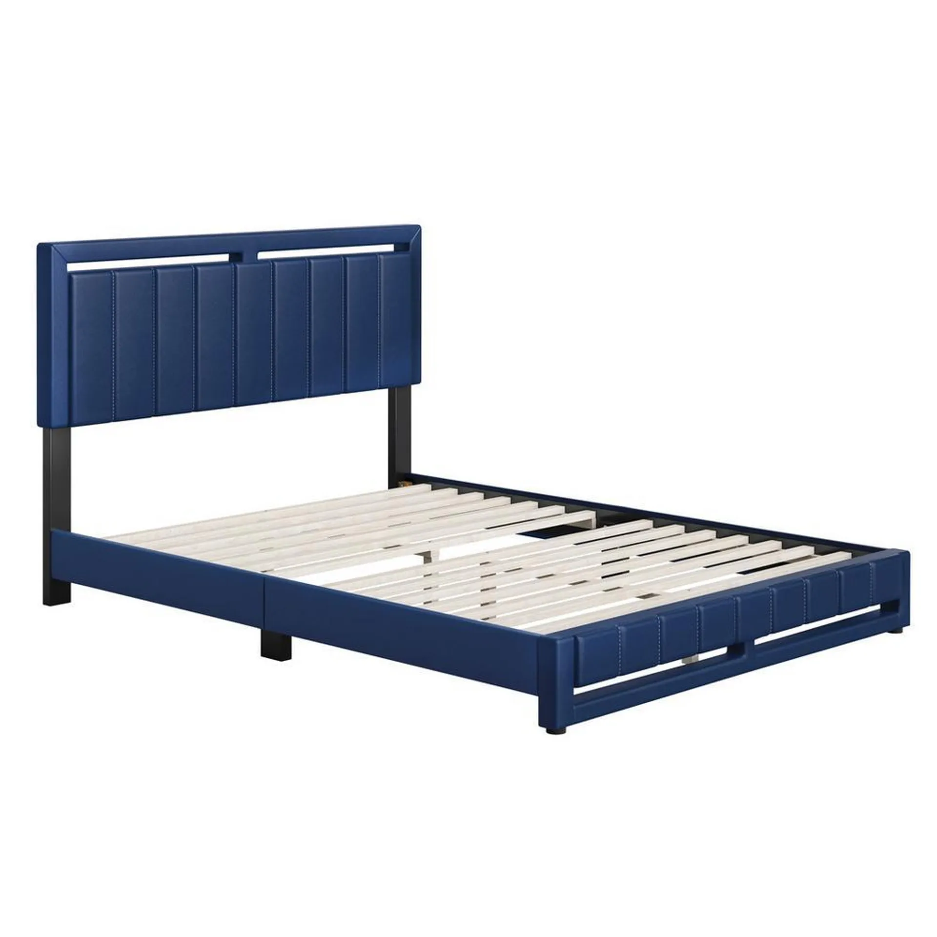 Bethel Queen Platform Bed - Blue