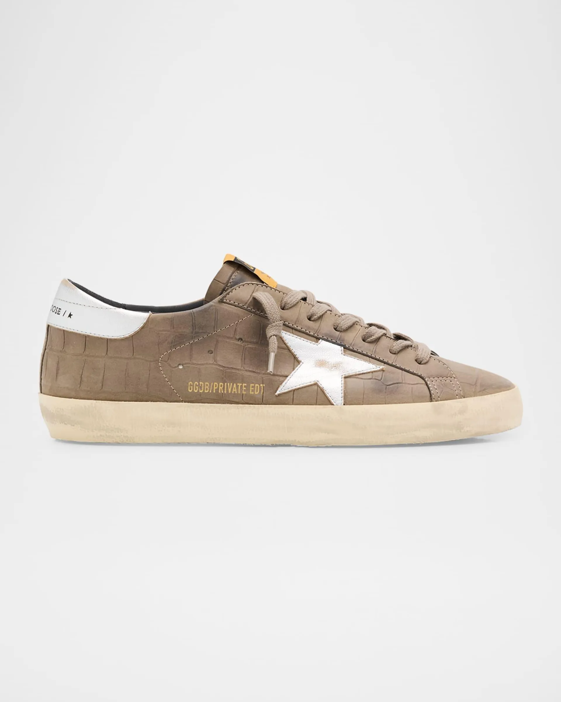 Men's Super-Star Croc-Printed Nubuck Leather Sneakers, Exclusive