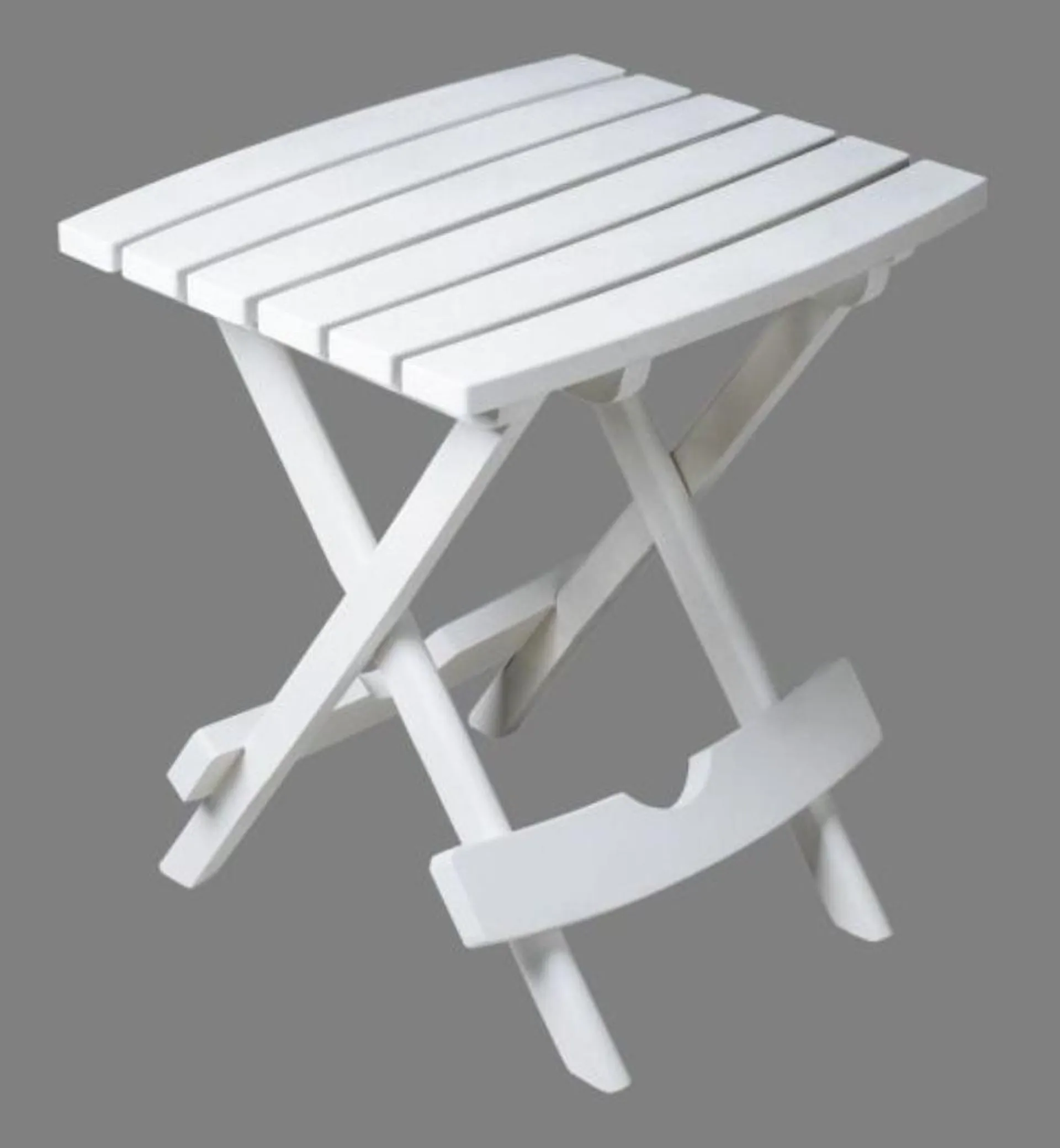 Folding White Patio Side Table