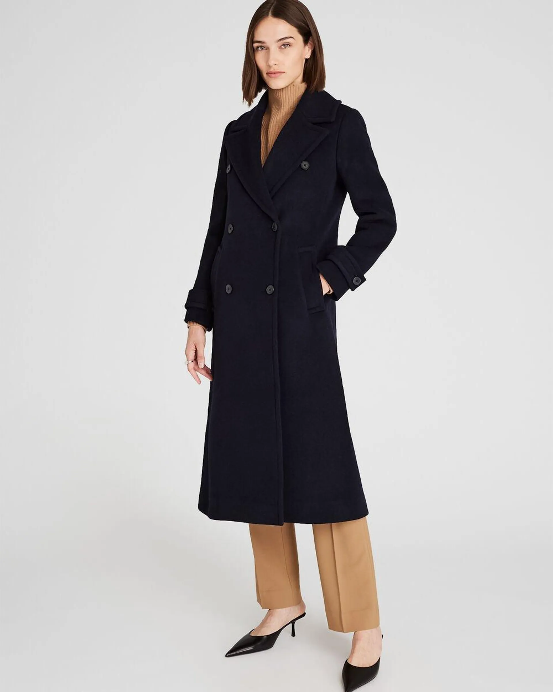 Wool Double-Breasted Coat