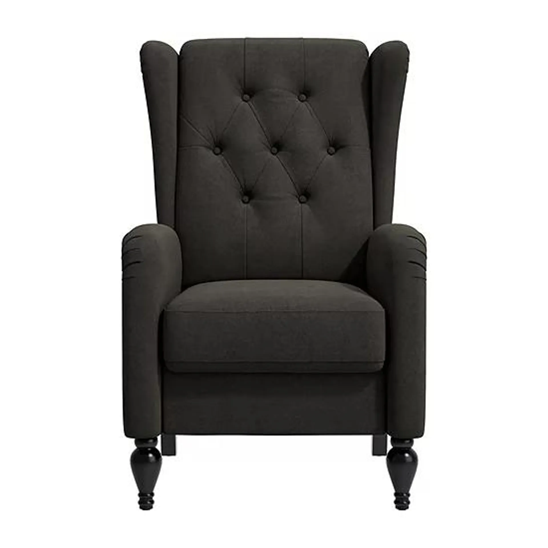 ProLounger Pesci Wingback Button-Tufted Push Back Recliner in Velvet with Nailhead Trim