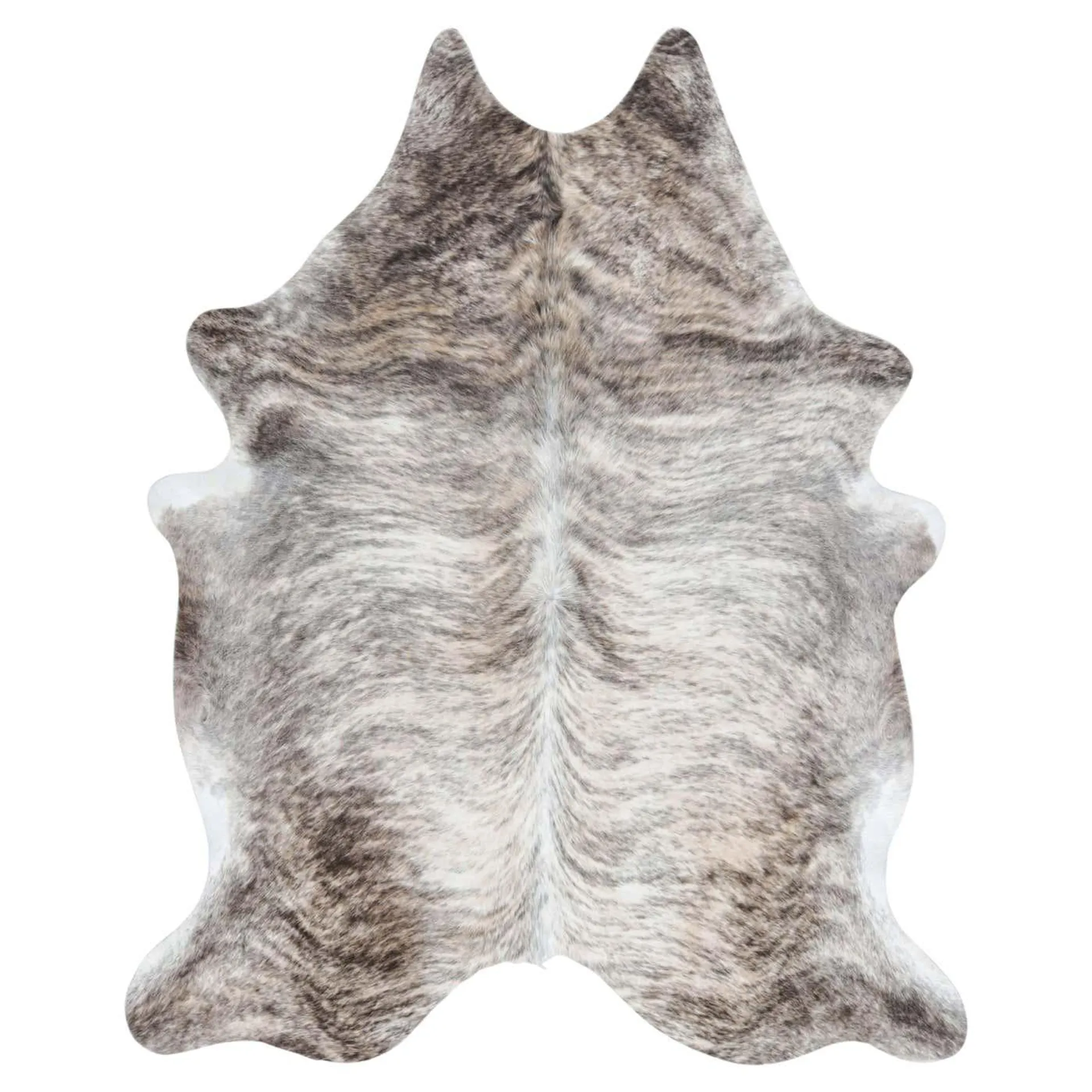 Rug & Kilim’s Contemporary Cowhide Rug in Beige-Brown, Gray and White Tones