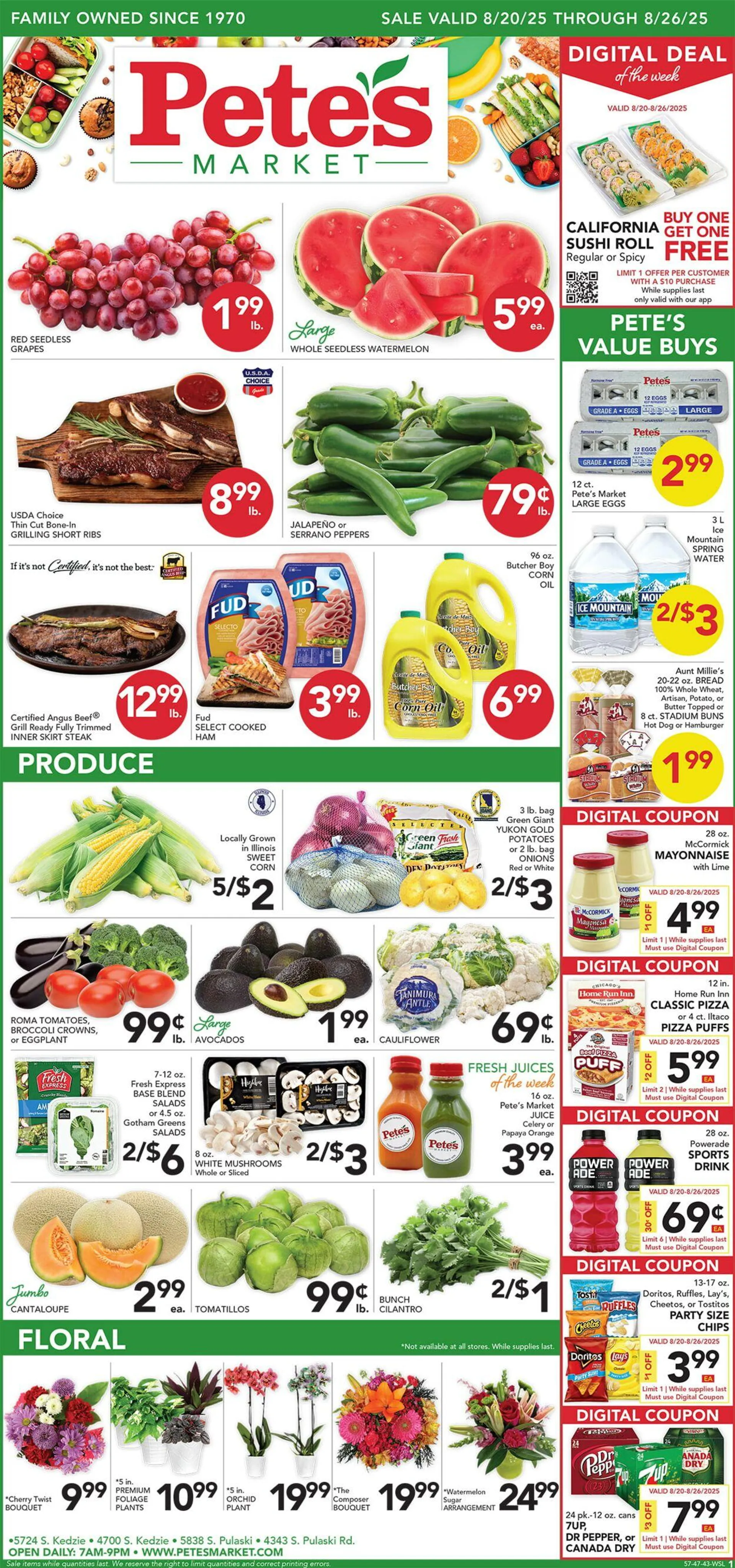 Weekly ad Pete's Fresh Market from August 13 to August 19 2025 - Page 1