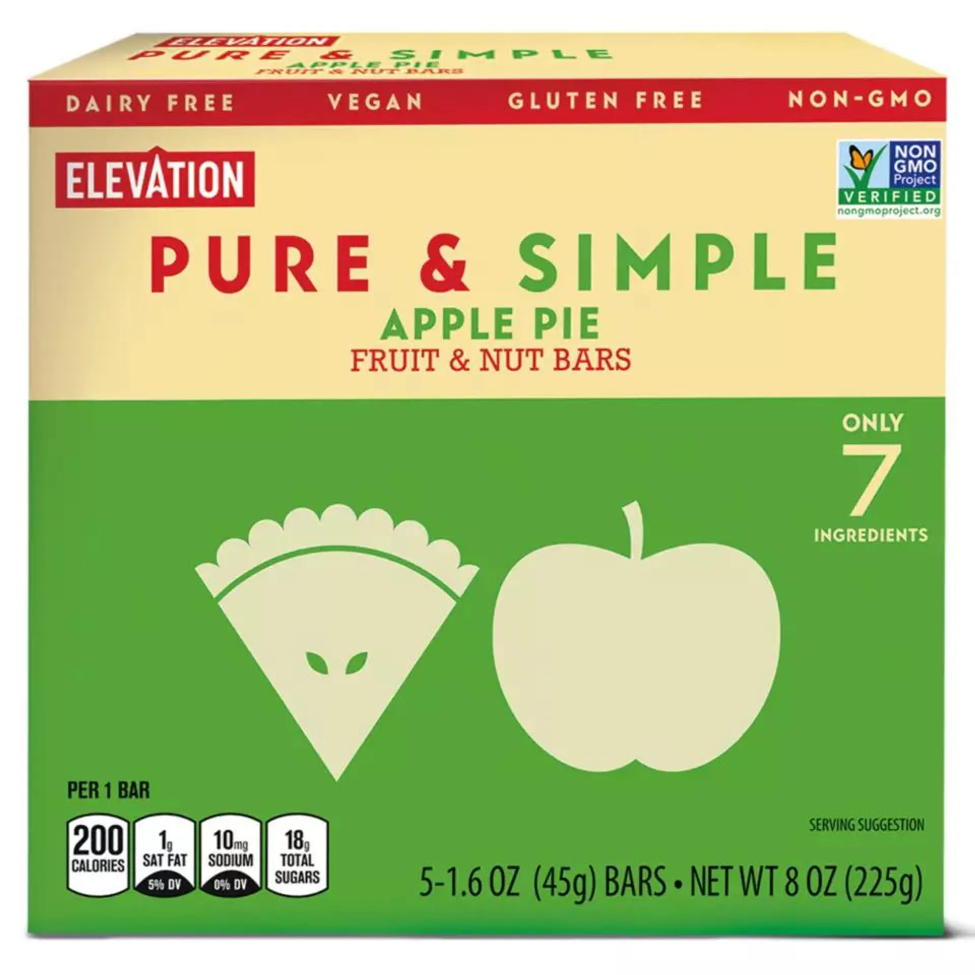 Apple Pie Pure and Simple Fruit and Nut Bars, 5 count