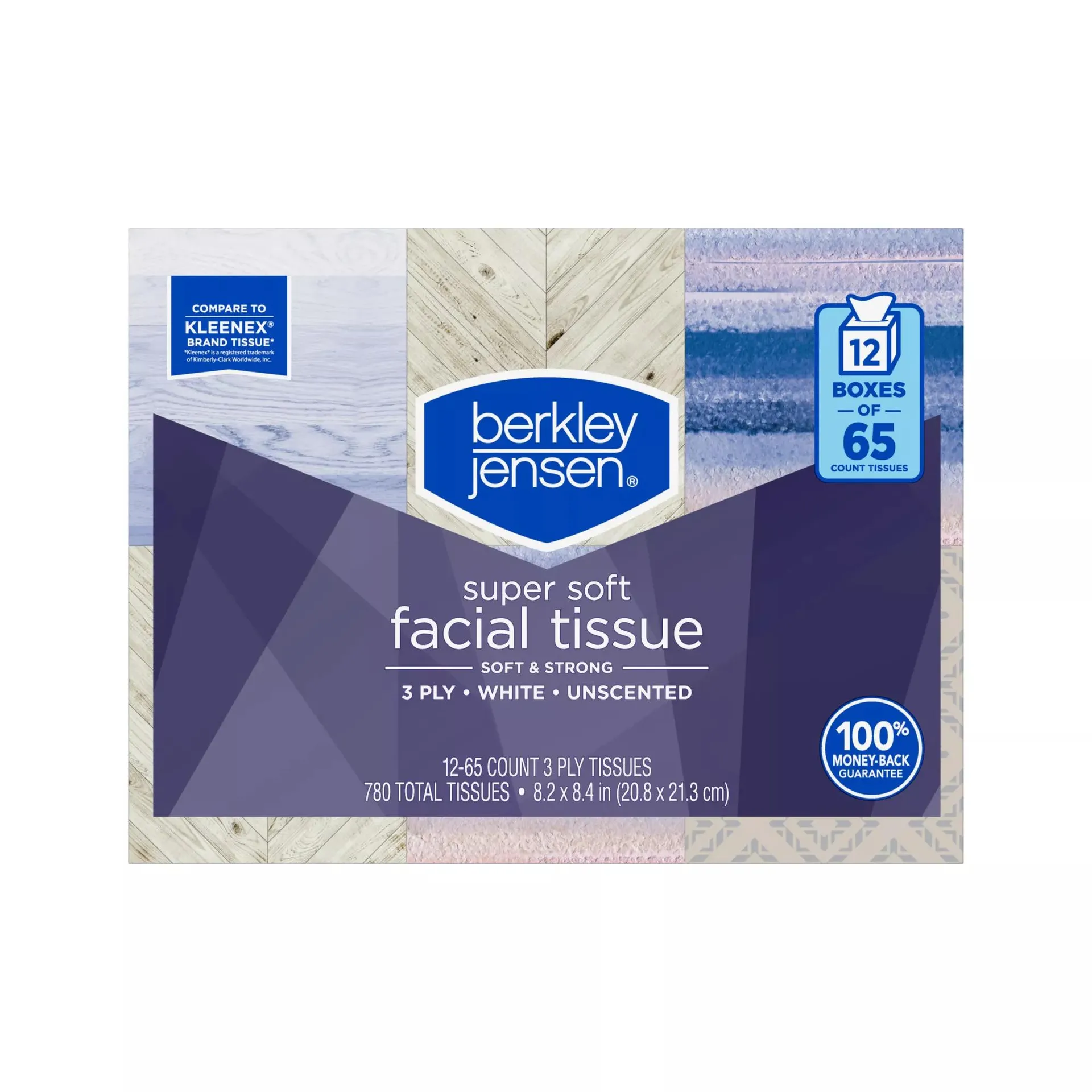 Berkley Jensen 3 Ply Facial Tissue, 12 pk./65 ct.