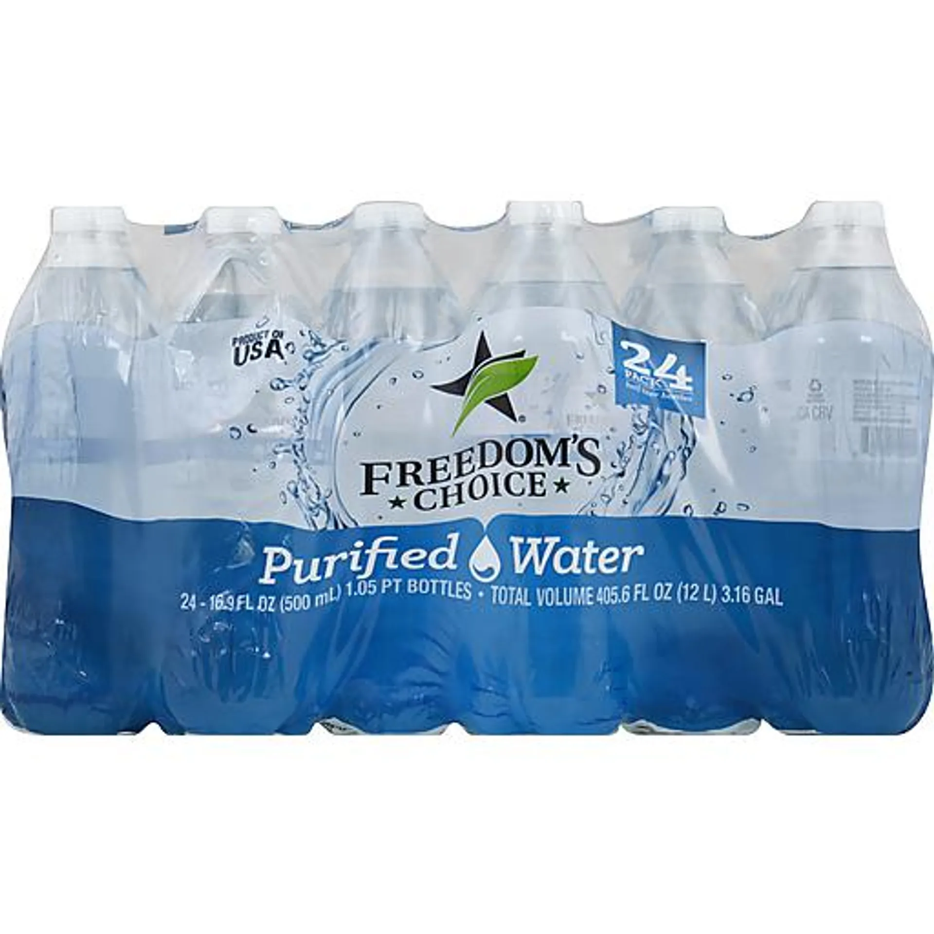 Freedom&#039;s Choice Purified Water 16.9 oz bottle 24 pack