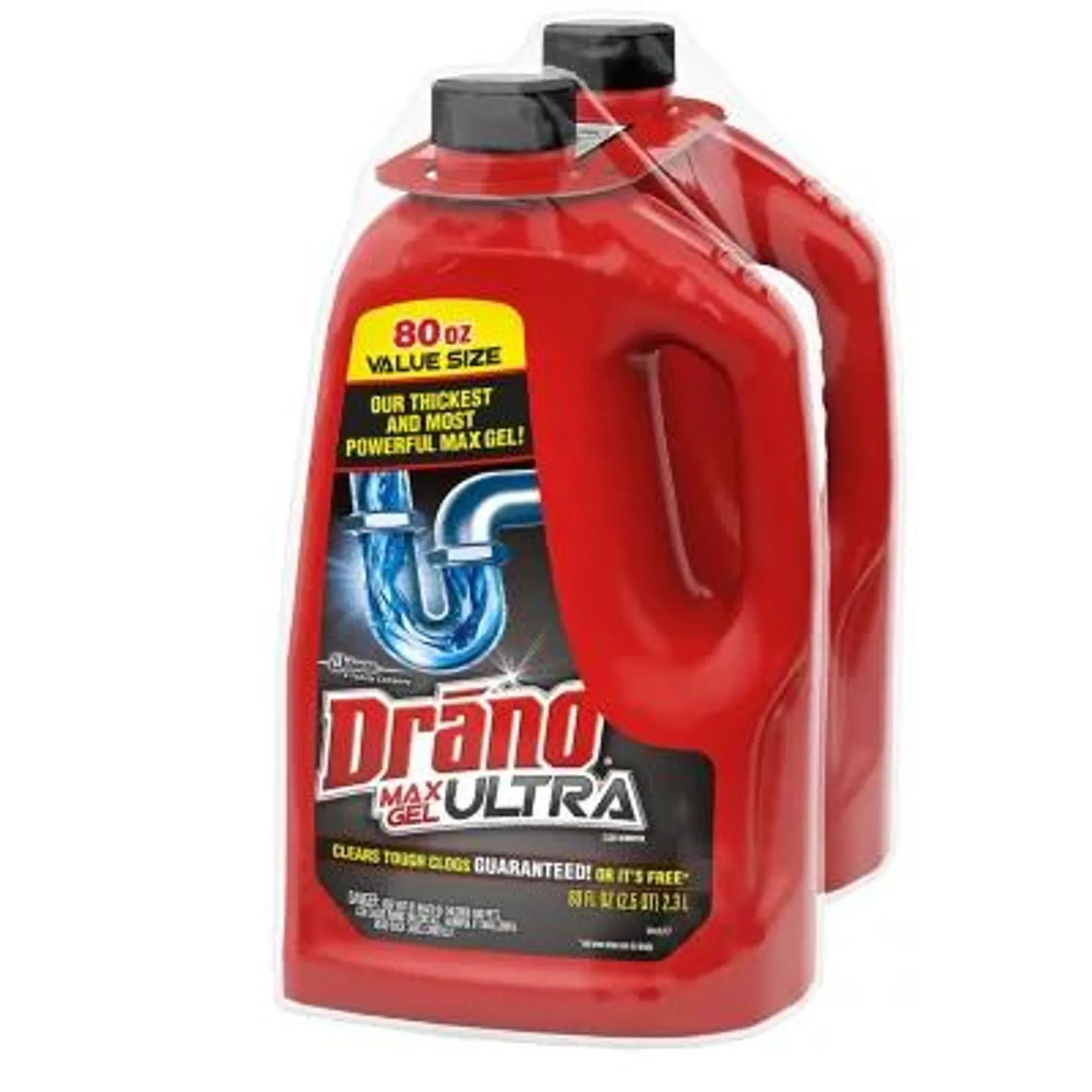 Drano Max Ultra Gel Drain Opener, 2 pk., 160 fl. oz.