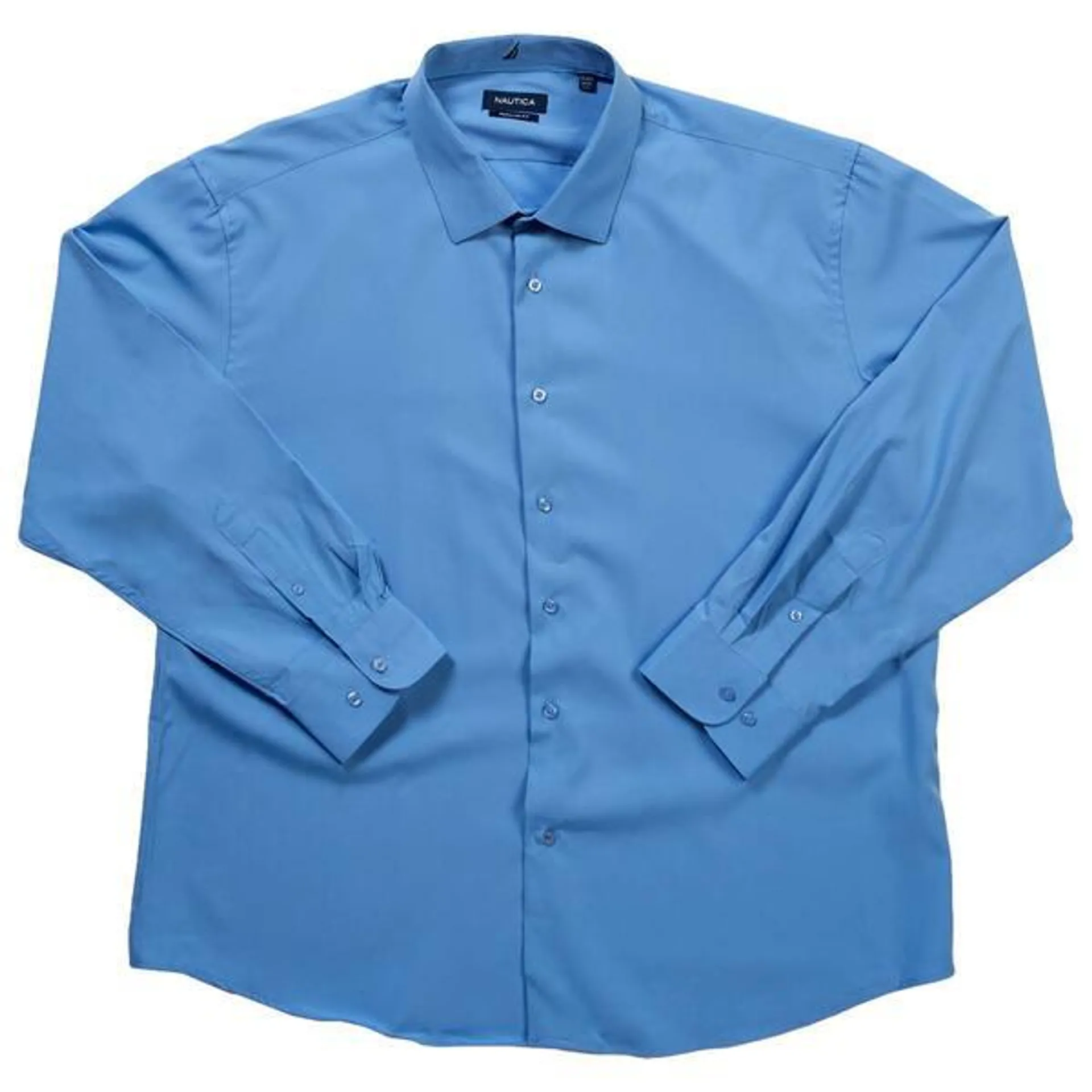 Mens Nautica Regular Fit Stretch Dress Shirt - Vista Blue