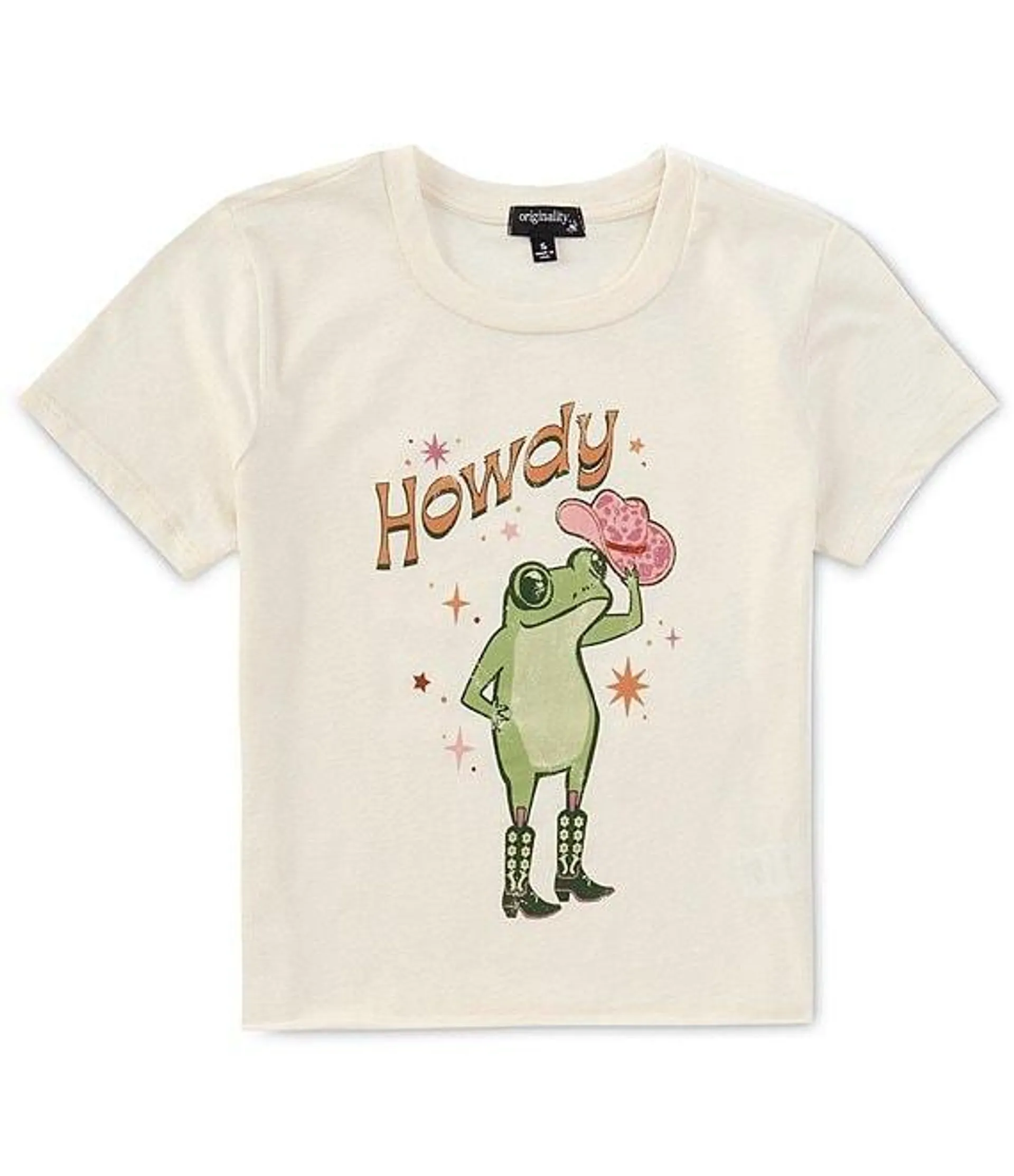 Big Girls 7-16 Short-Sleeve Howdy Frog T-Shirt