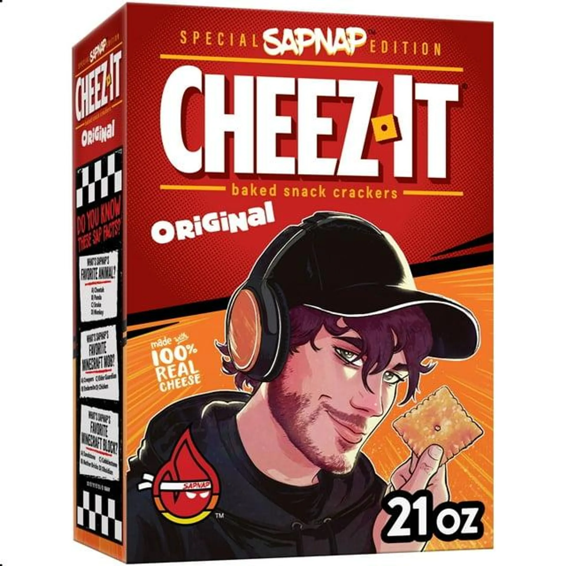 Cheez-It Original Cheese Crackers, Baked Snack Crackers, 21 oz