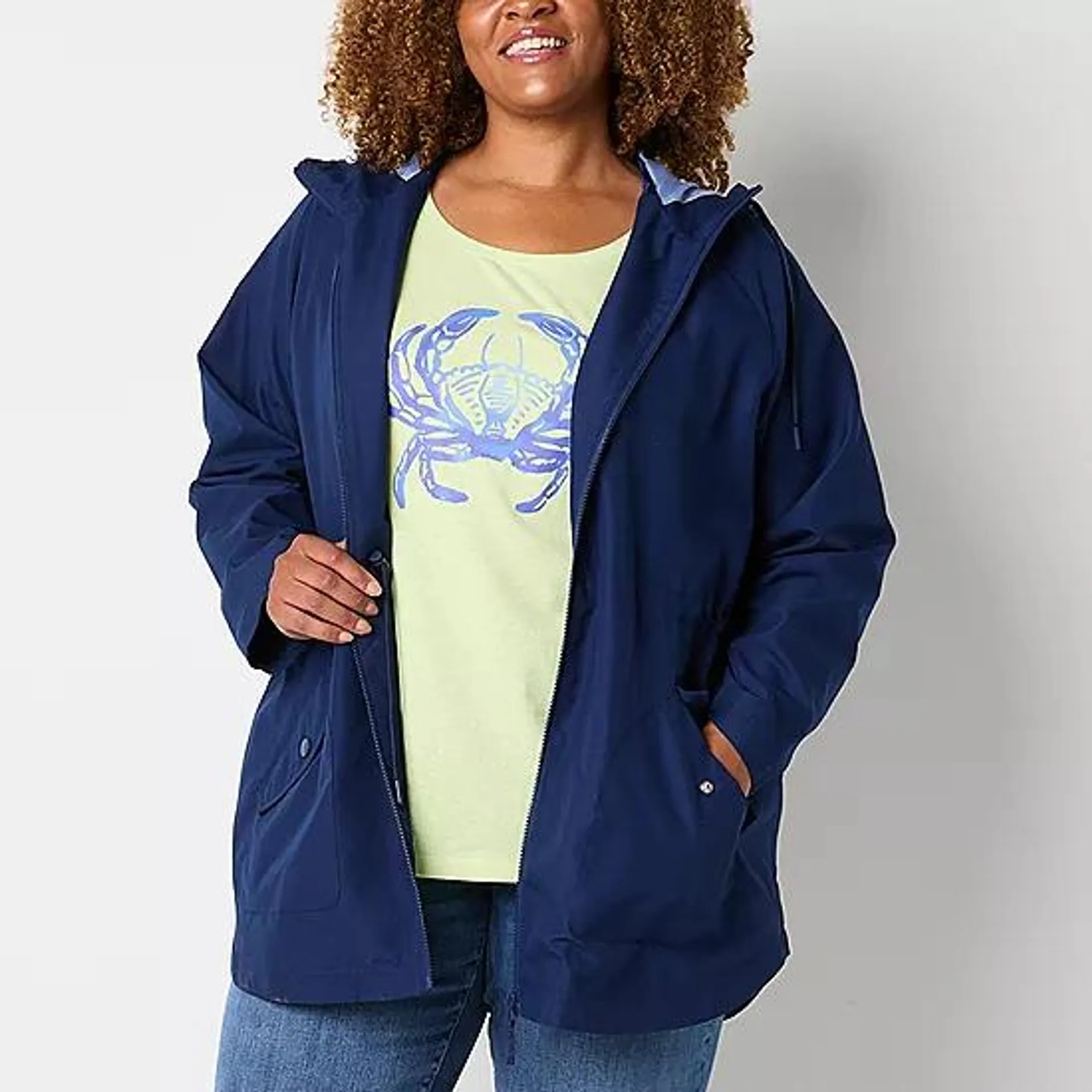 new! St. John's Bay Midweight Womens Plus Anorak