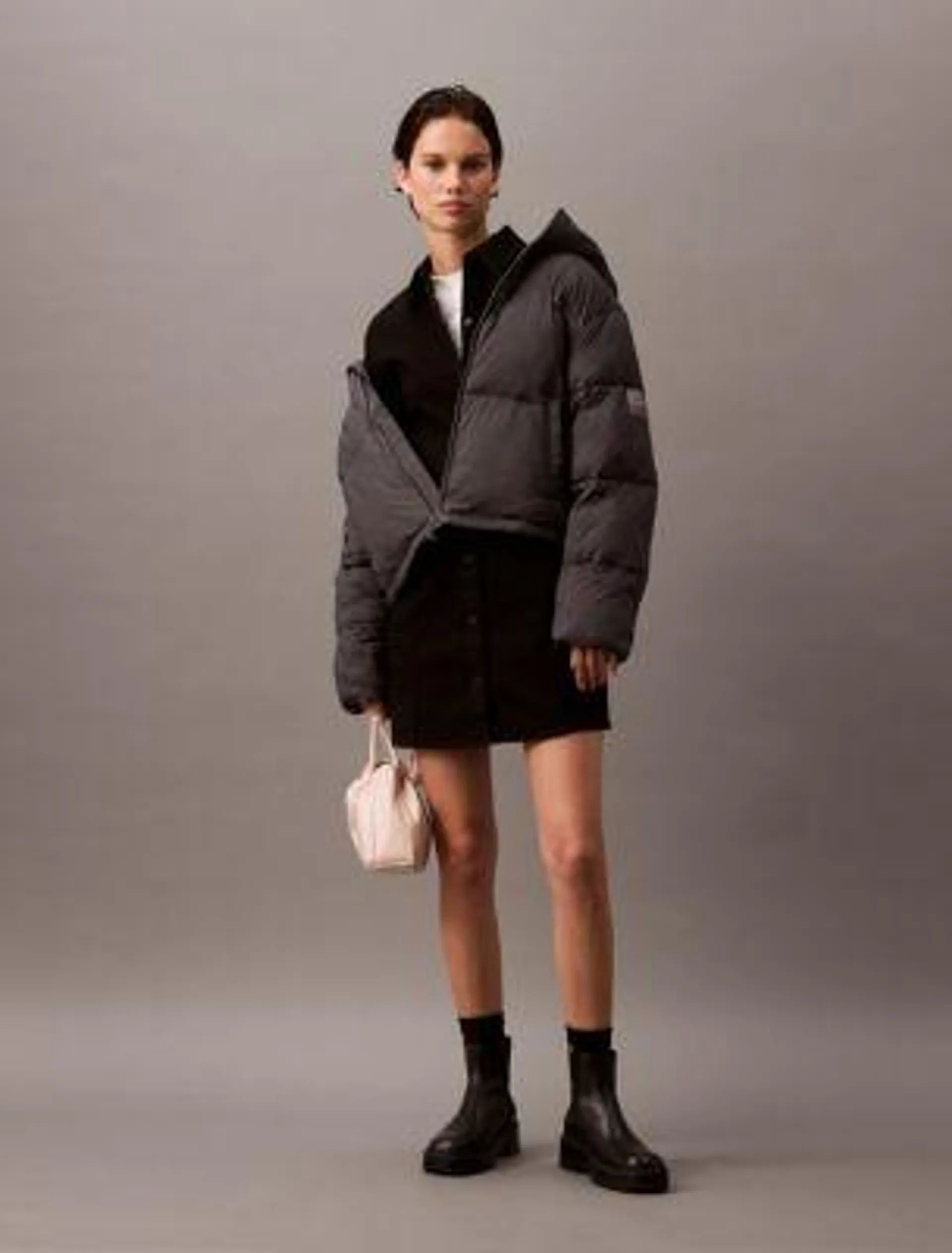 Short Hooded Puffer Jacket