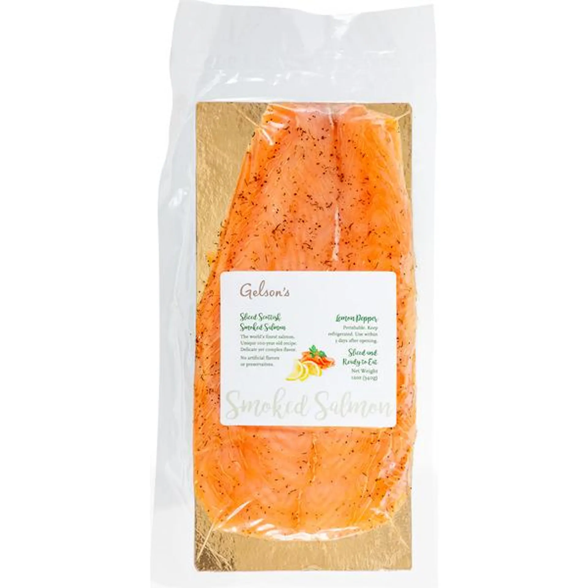 Gelson's Sliced Scottish Smoked Salmon With Lemon & Pepper