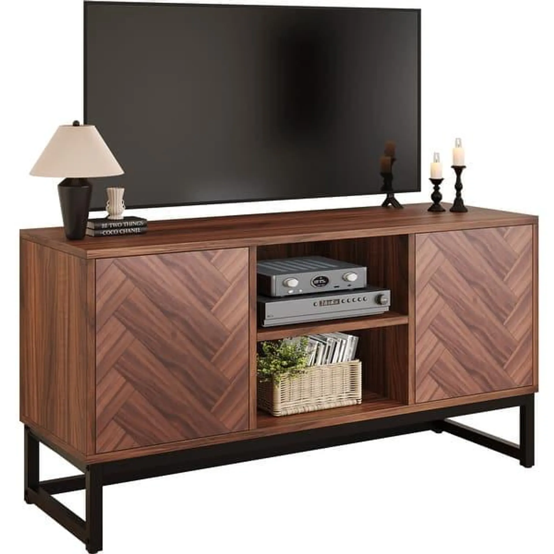 Moasis Mid-Century Modern TV Stand for TVs up to 55 Inch Entertainment Media Console