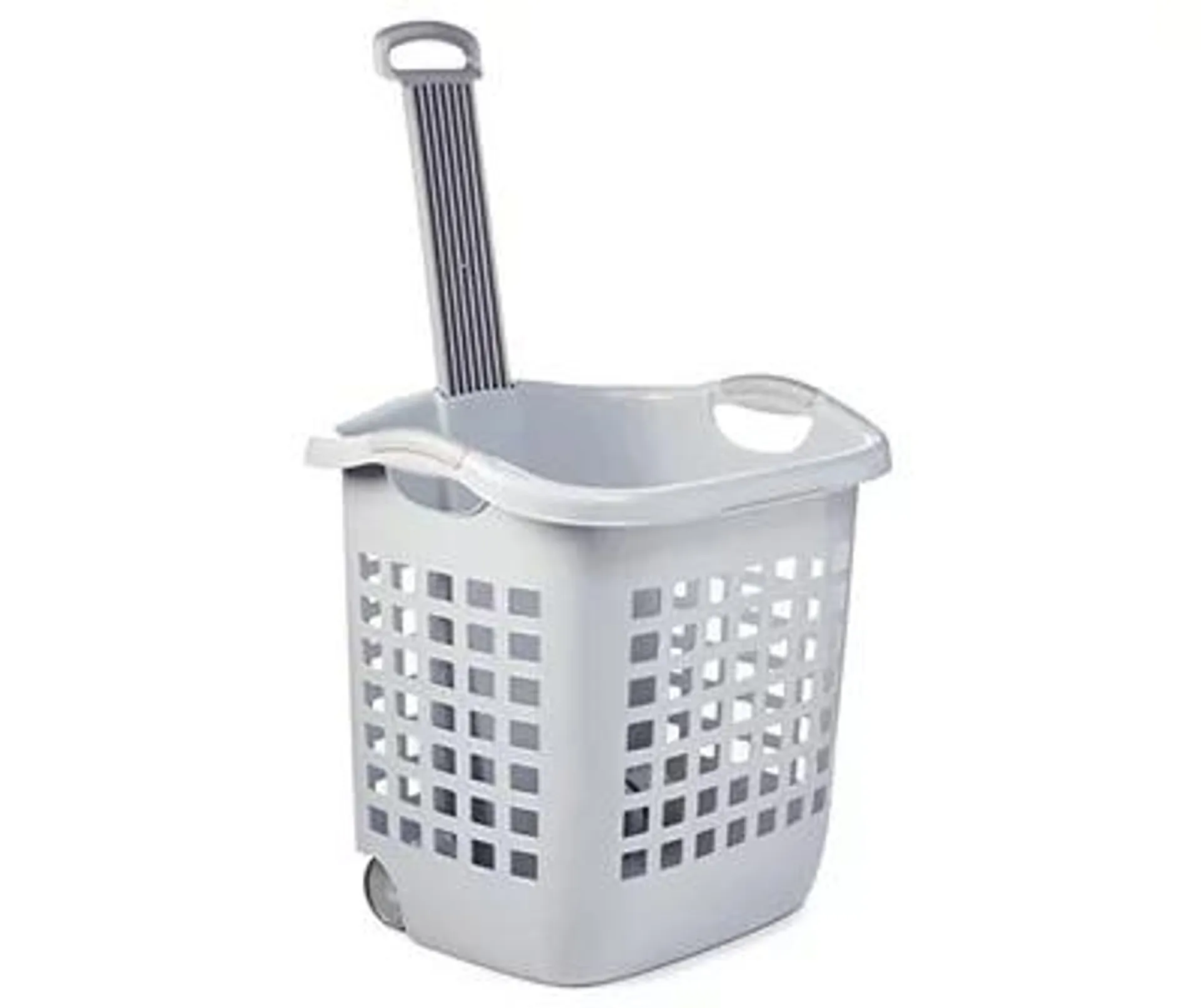 Ultra Gray Wheeled 1.75 Bushel Laundry Basket