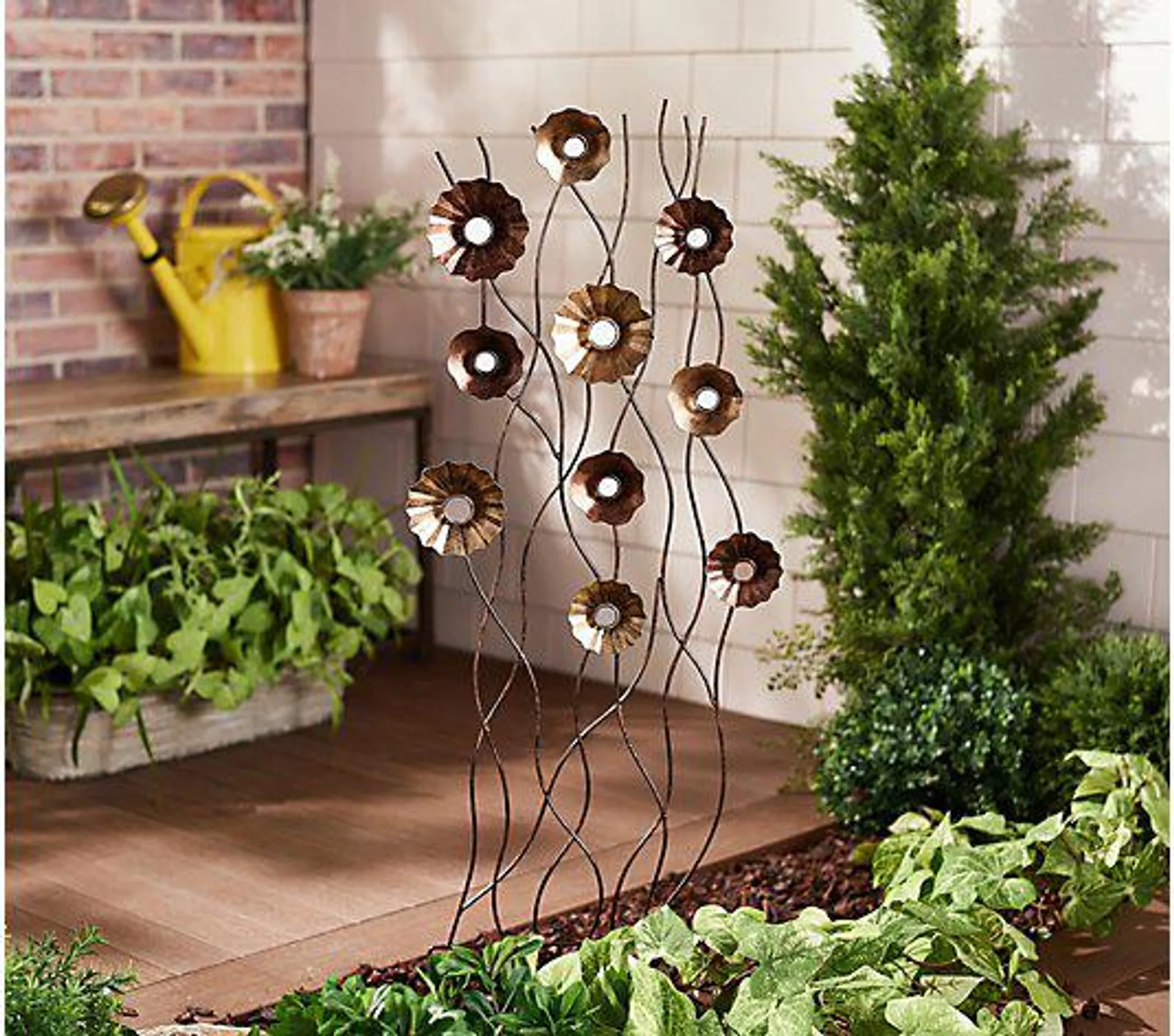 Plow & Hearth 40" x 12" Copper Finished Outdoor Metal Trellis