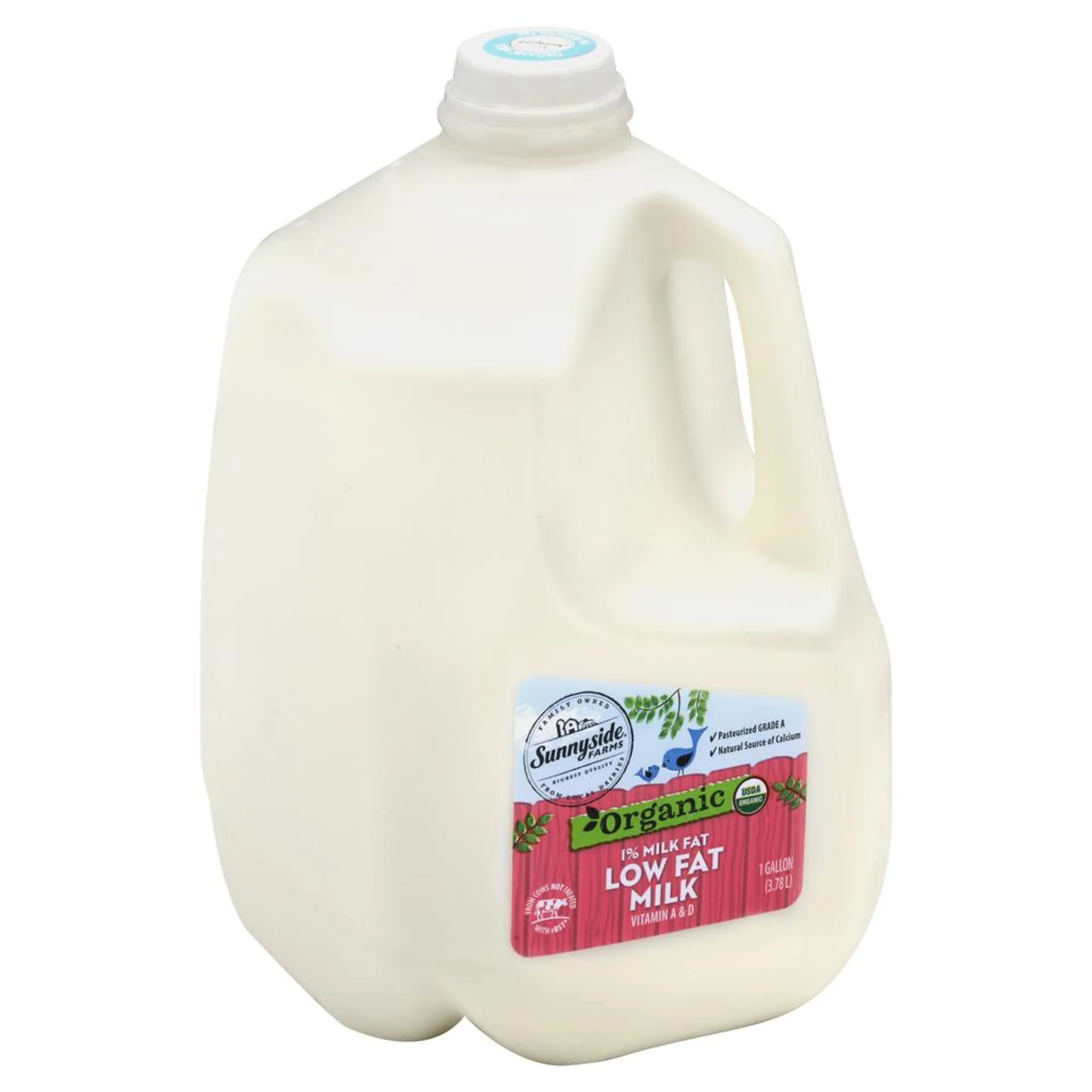 Sunnyside Farms Milk, Low Fat, Organic, 1% Milk Fat