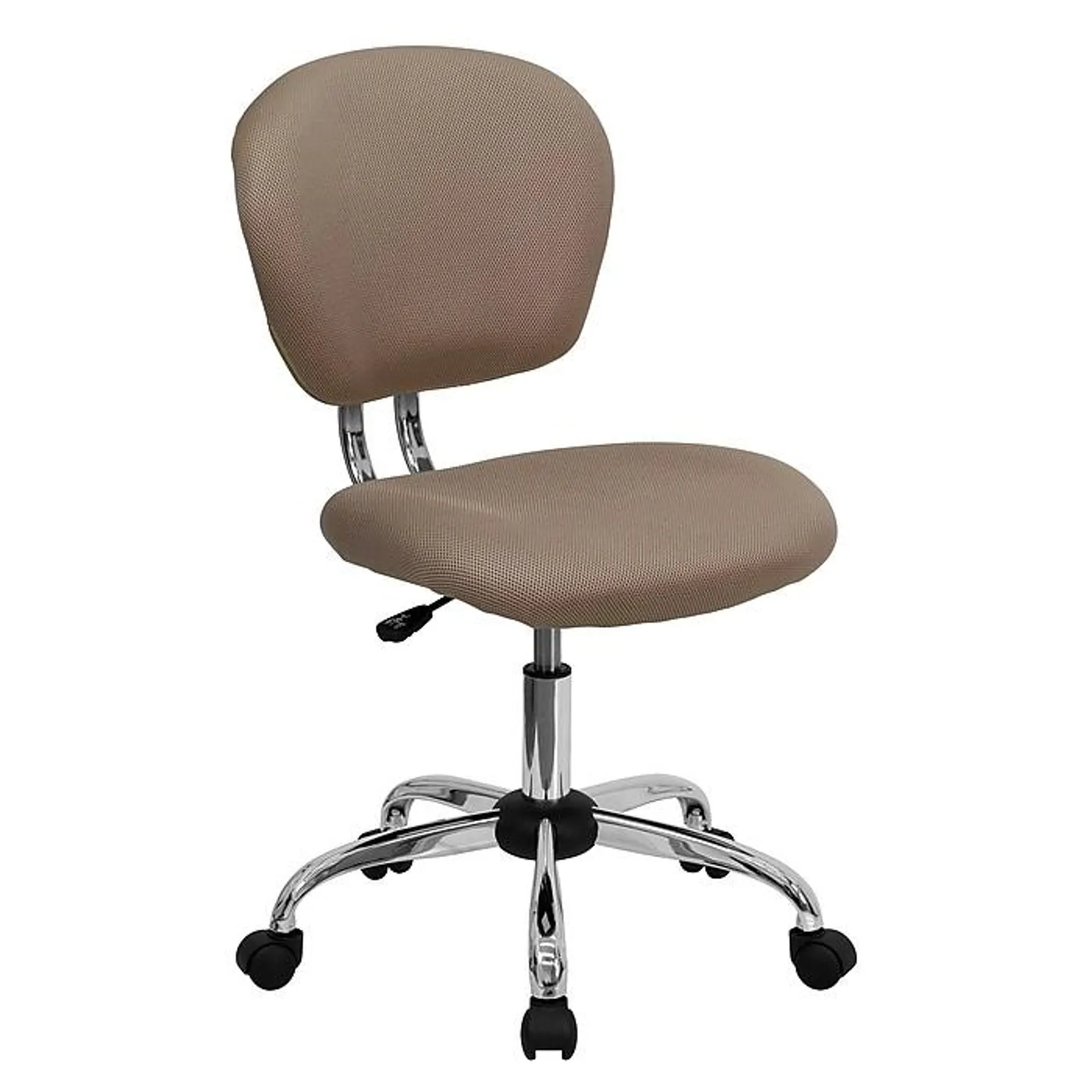 Flash Furniture Beverly Armless Ergonomic Mesh Swivel Mid-Back Padded Task Office Chair,