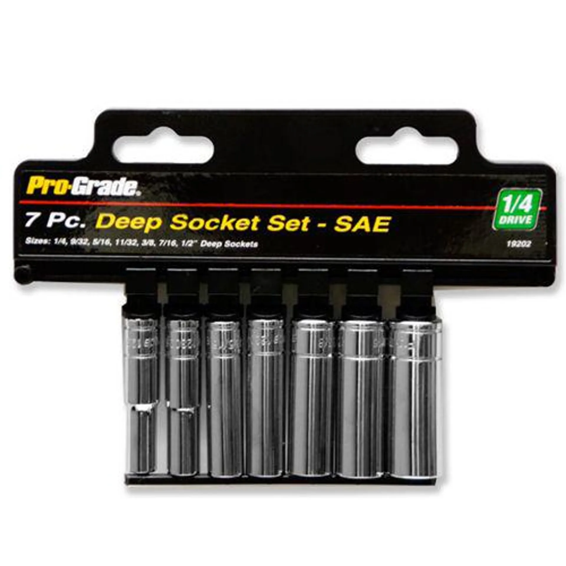 1/4 In. Dr. SAE Deep Wall Socket Set 7 Pc.