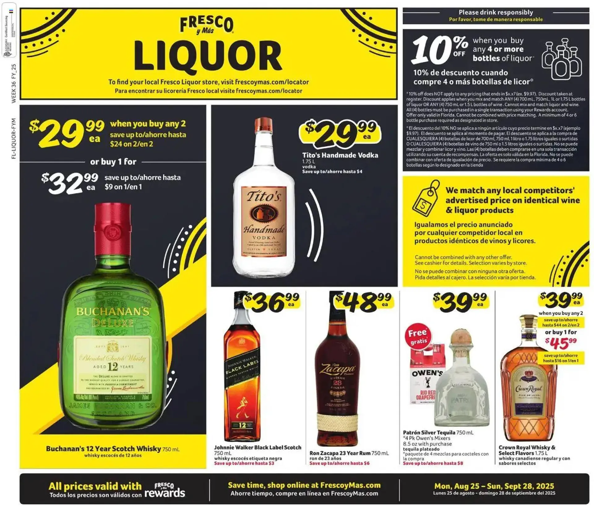 Weekly ad Fresco y Más Weekly Ad from August 25 to September 28 2025 - Page 1