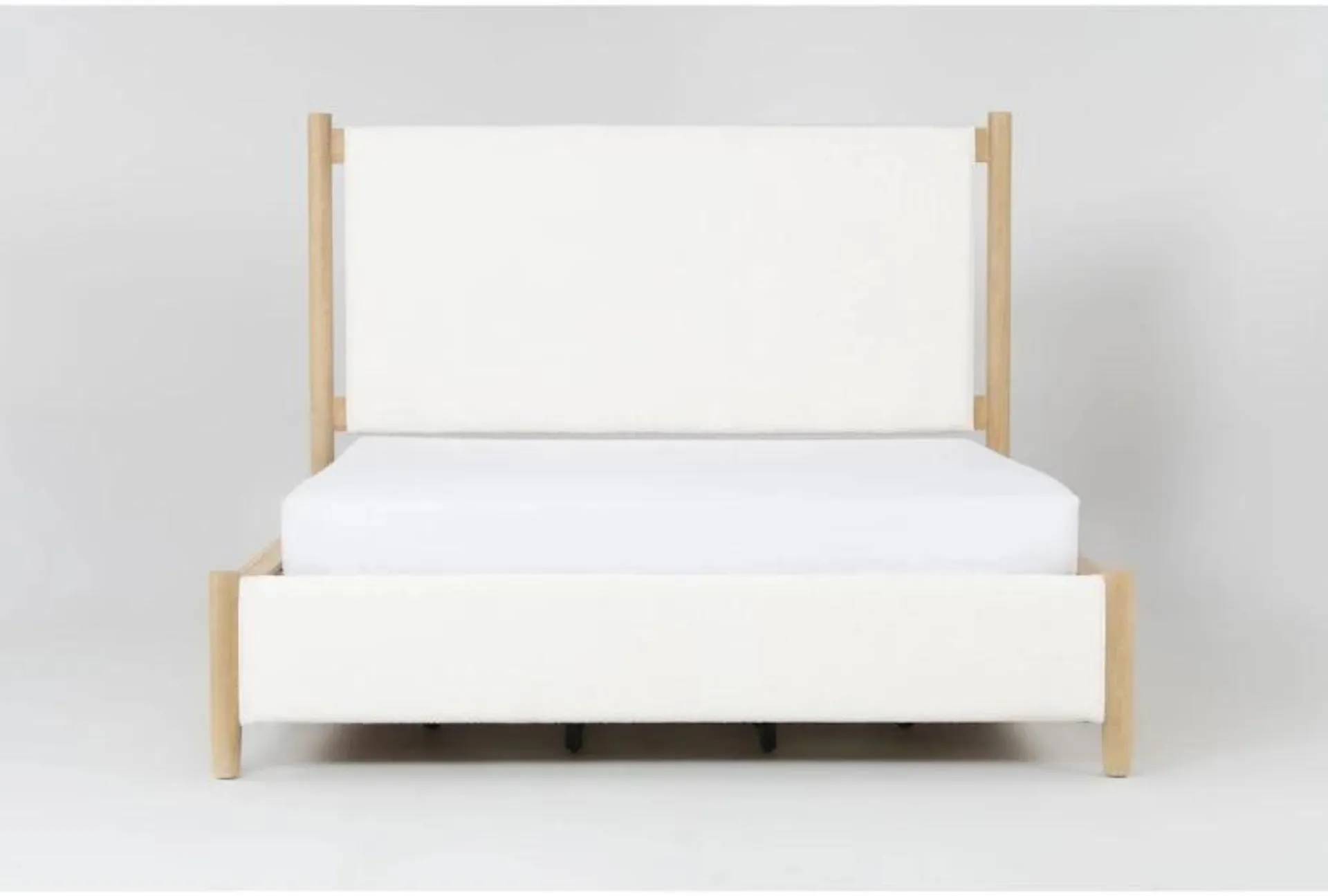 Freya Queen Wood & Upholstered Storage Bed