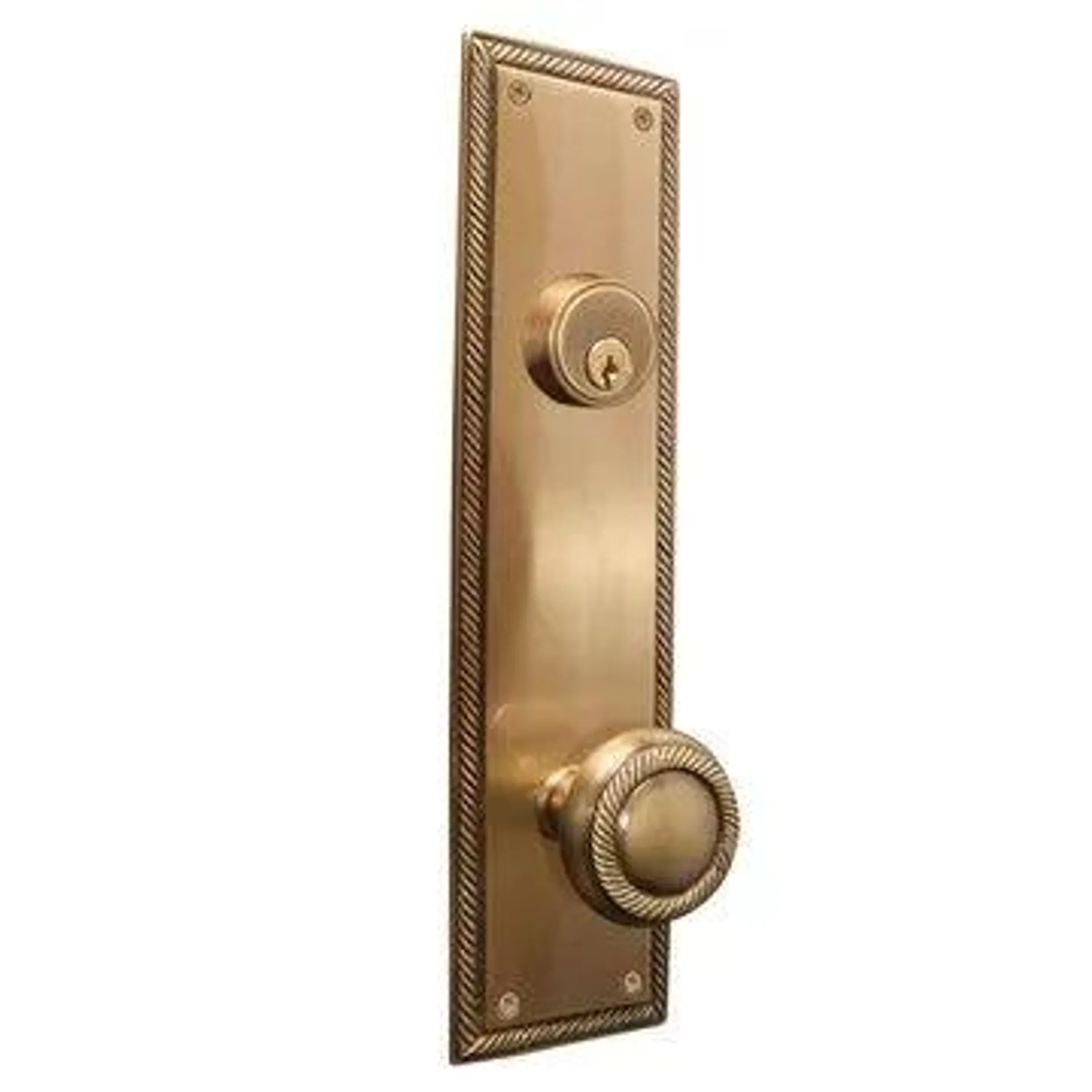 Brass Accents Single Deadbolt Academy Entry Set